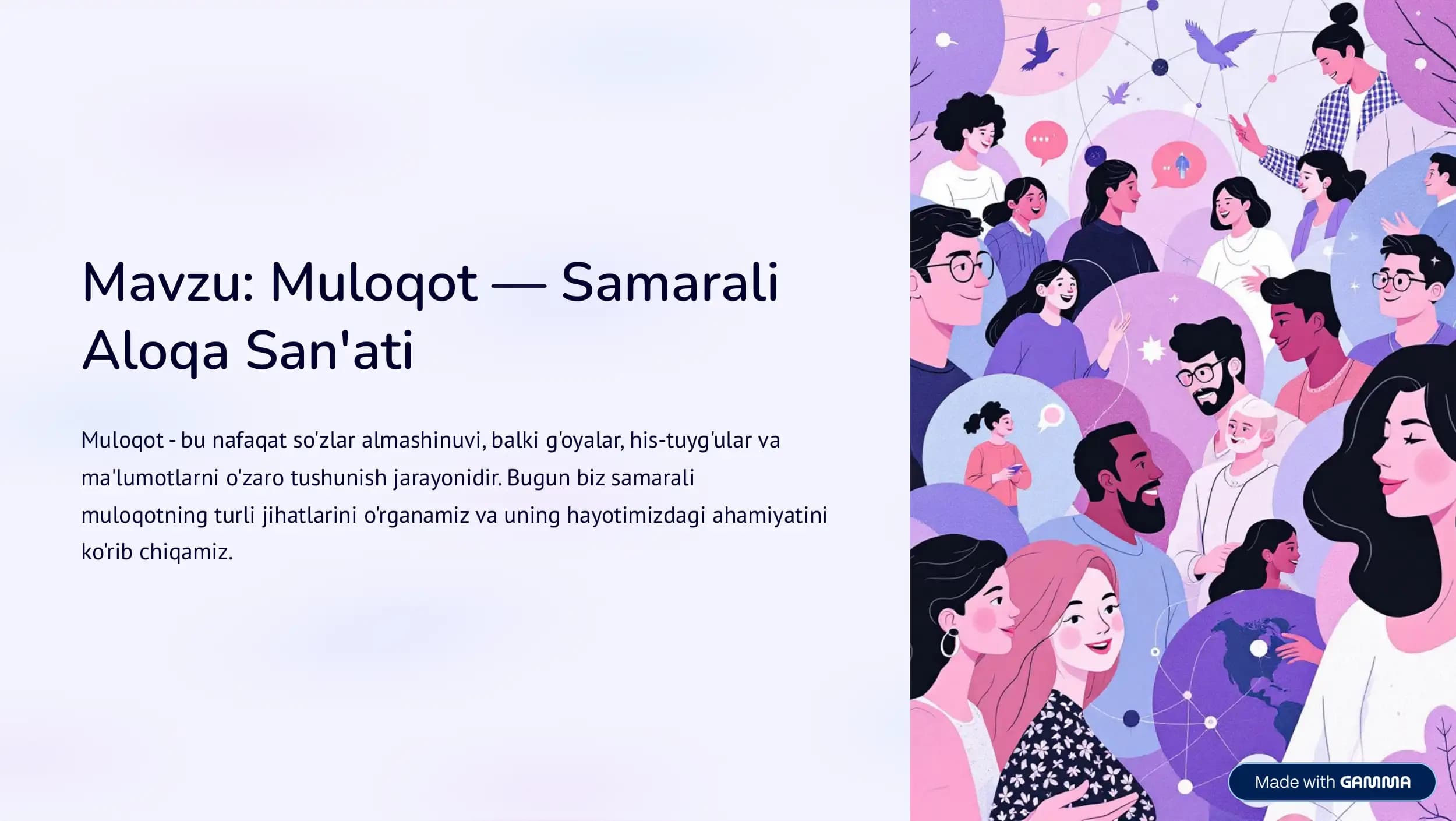 Muloqot tushunchasi