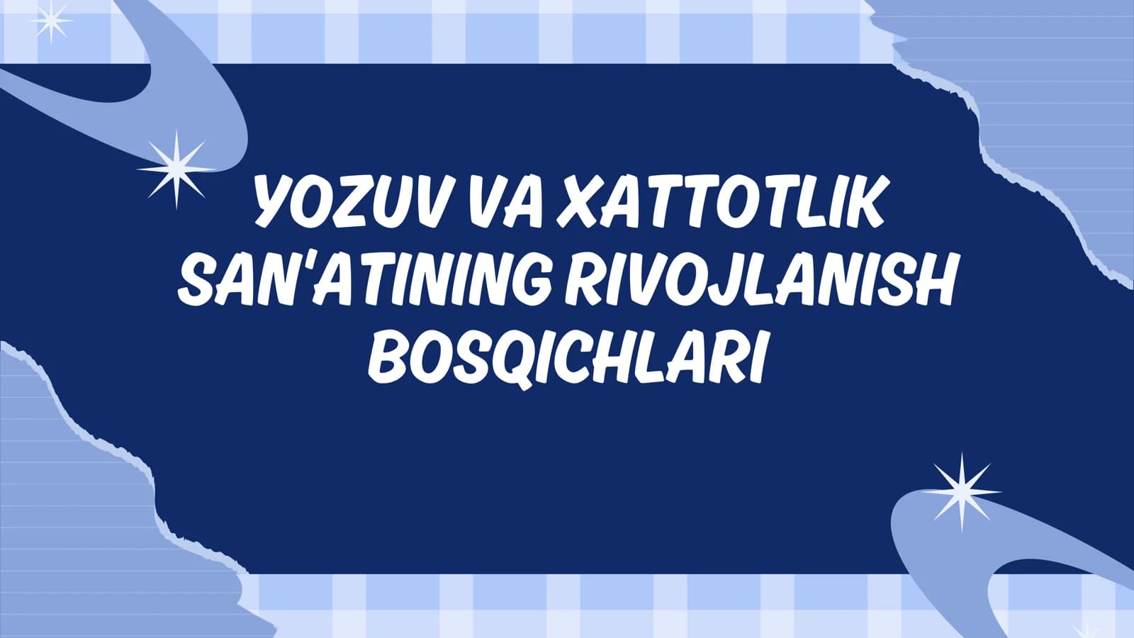 YOZUV VA XATTOTLIK