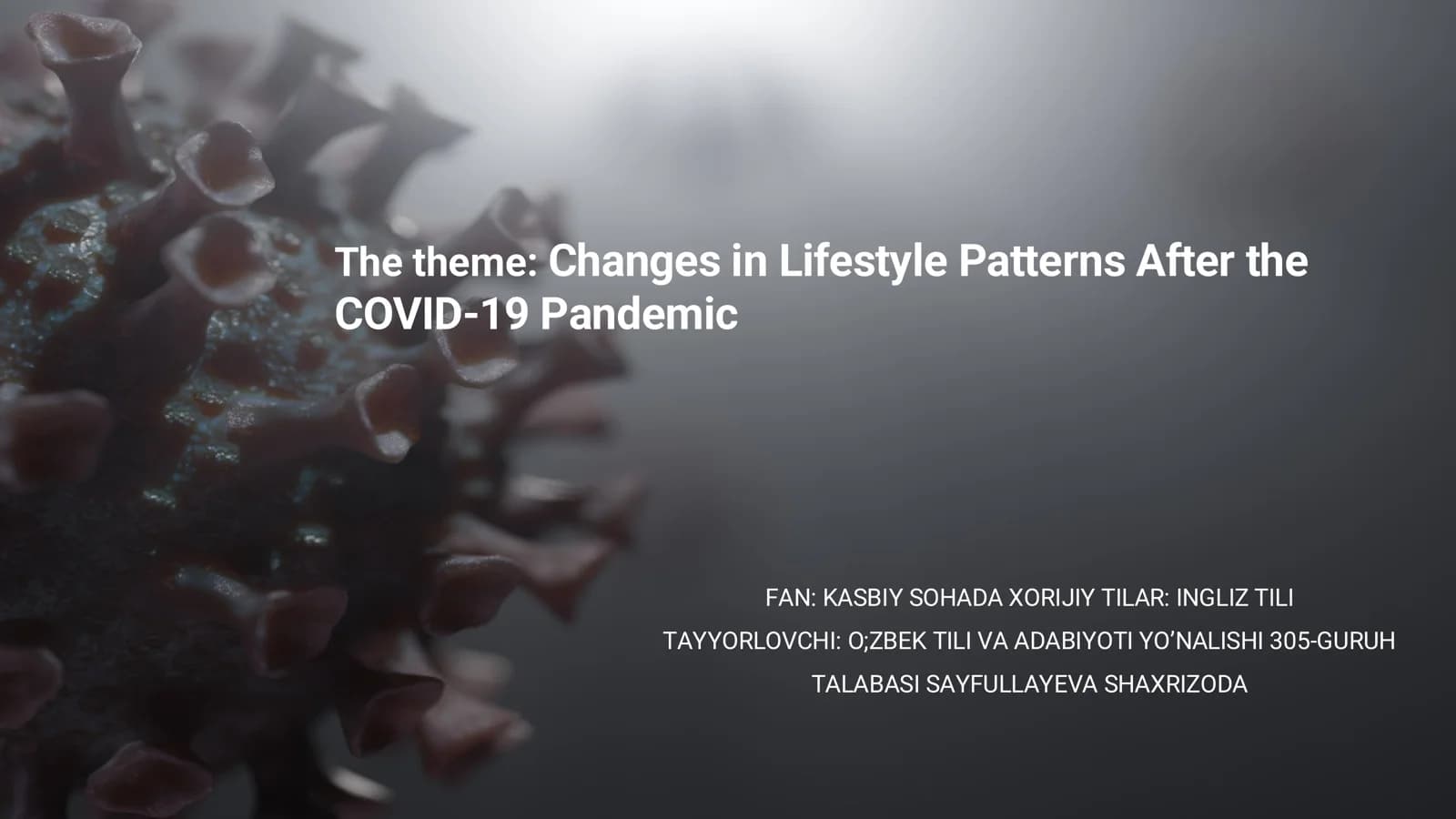 Changes in Lifestyle Patterns After the COVID-19 Pandemic
