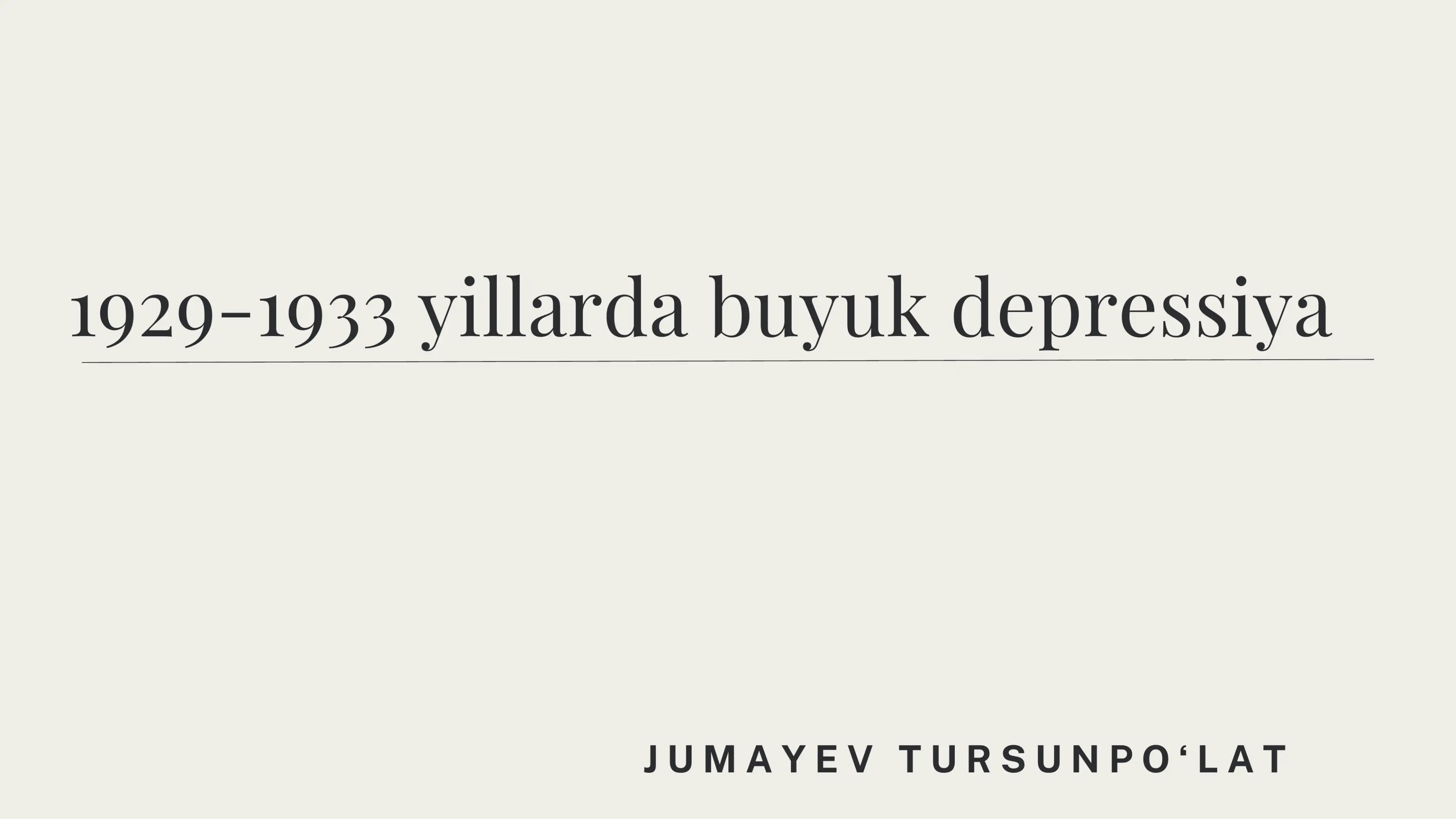 Buyuk depressiya
