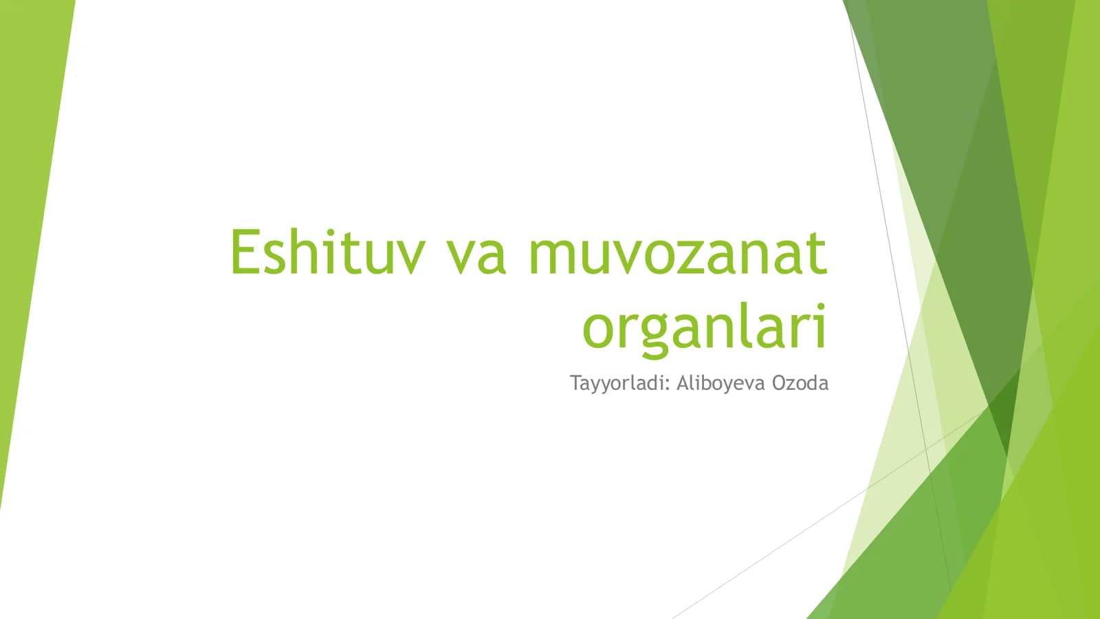 Eshituv va muvozanat organlari