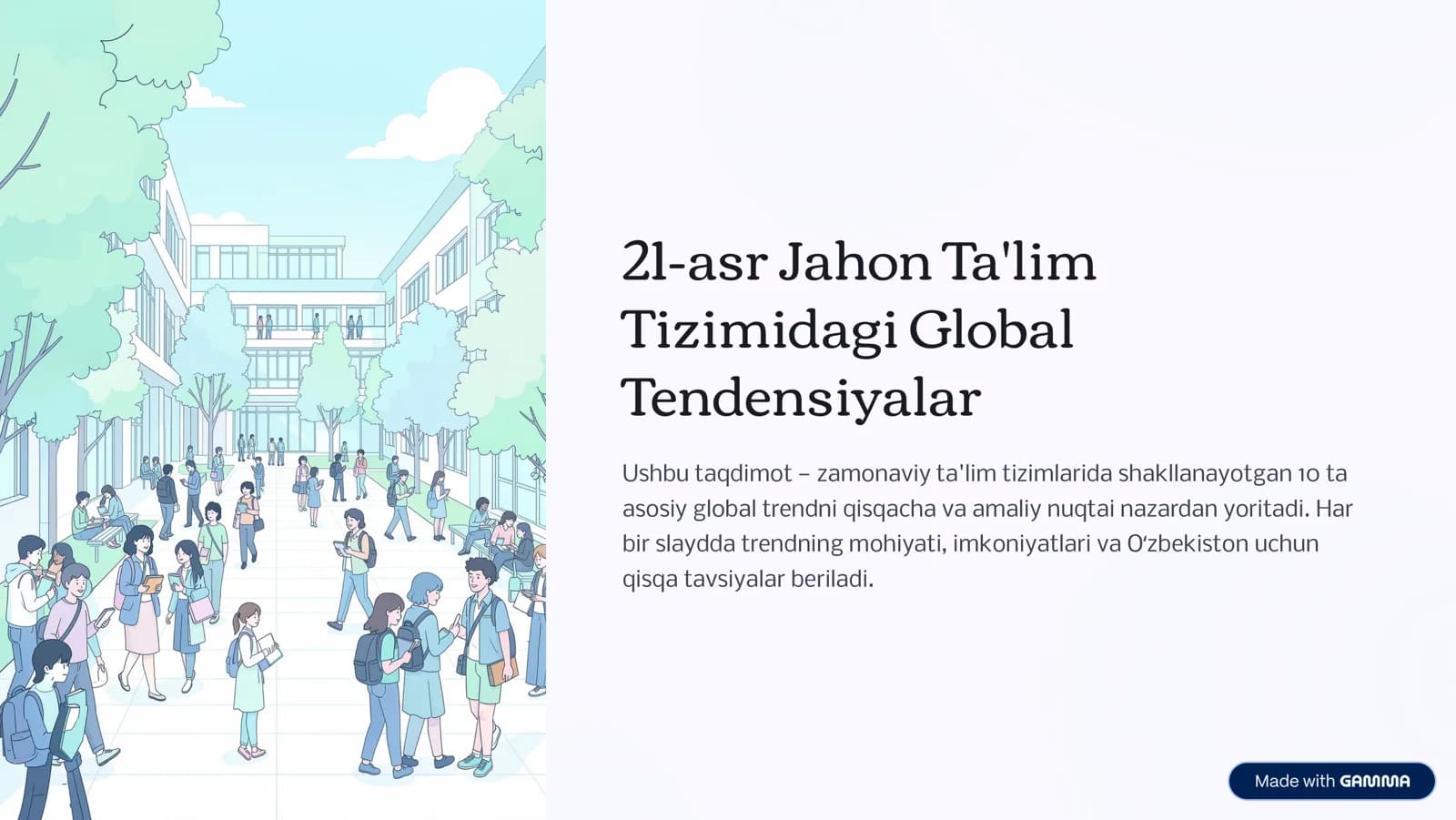 21asr jahon talim tizimidagai global