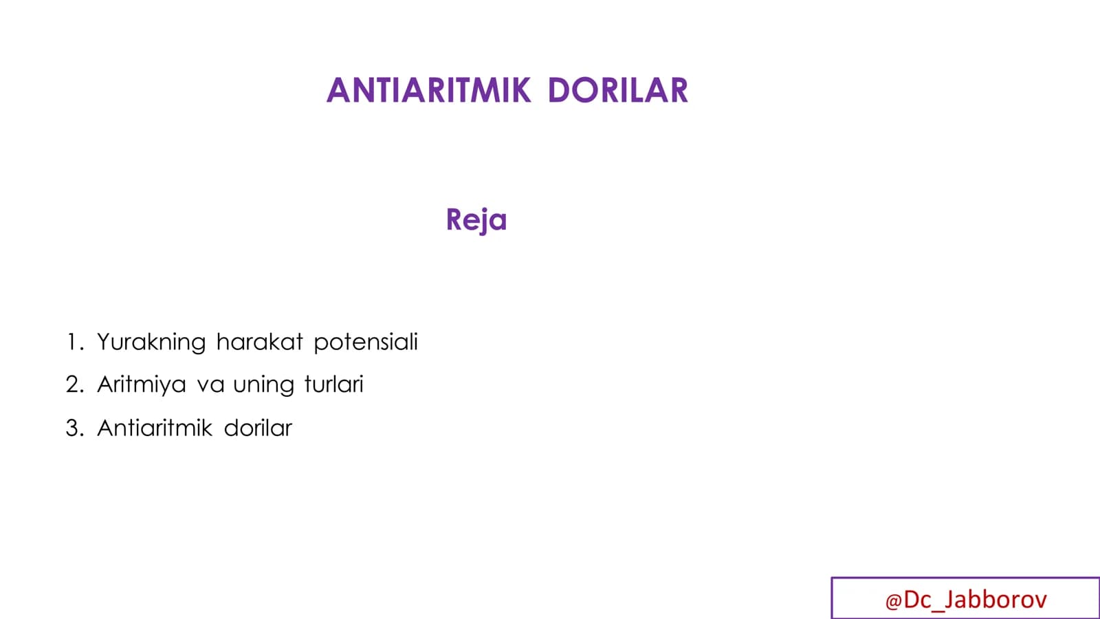 Antiaritmik dori vositalari