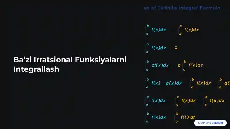 Integrallash Usullari