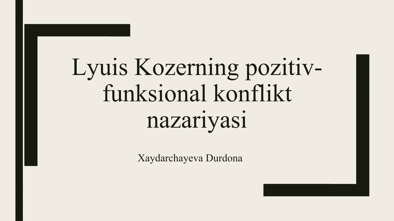 Lyuis Kozerning pozitiv-
funksional konflikt
nazariyasi
