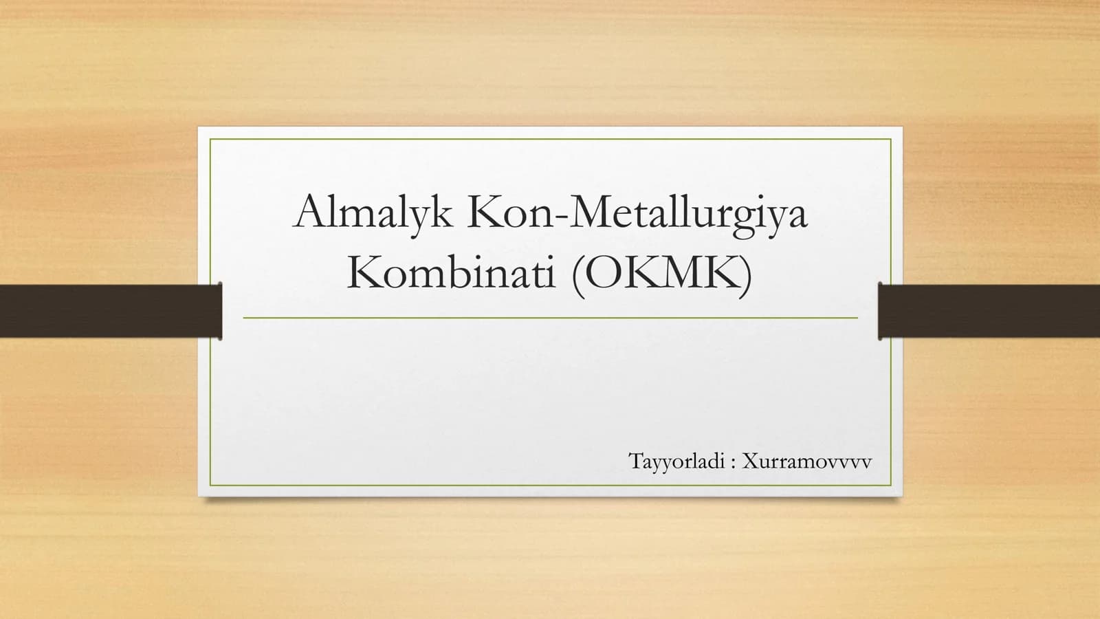 Almalyk Kon-Metallurgiya Kombinati (OKMK)