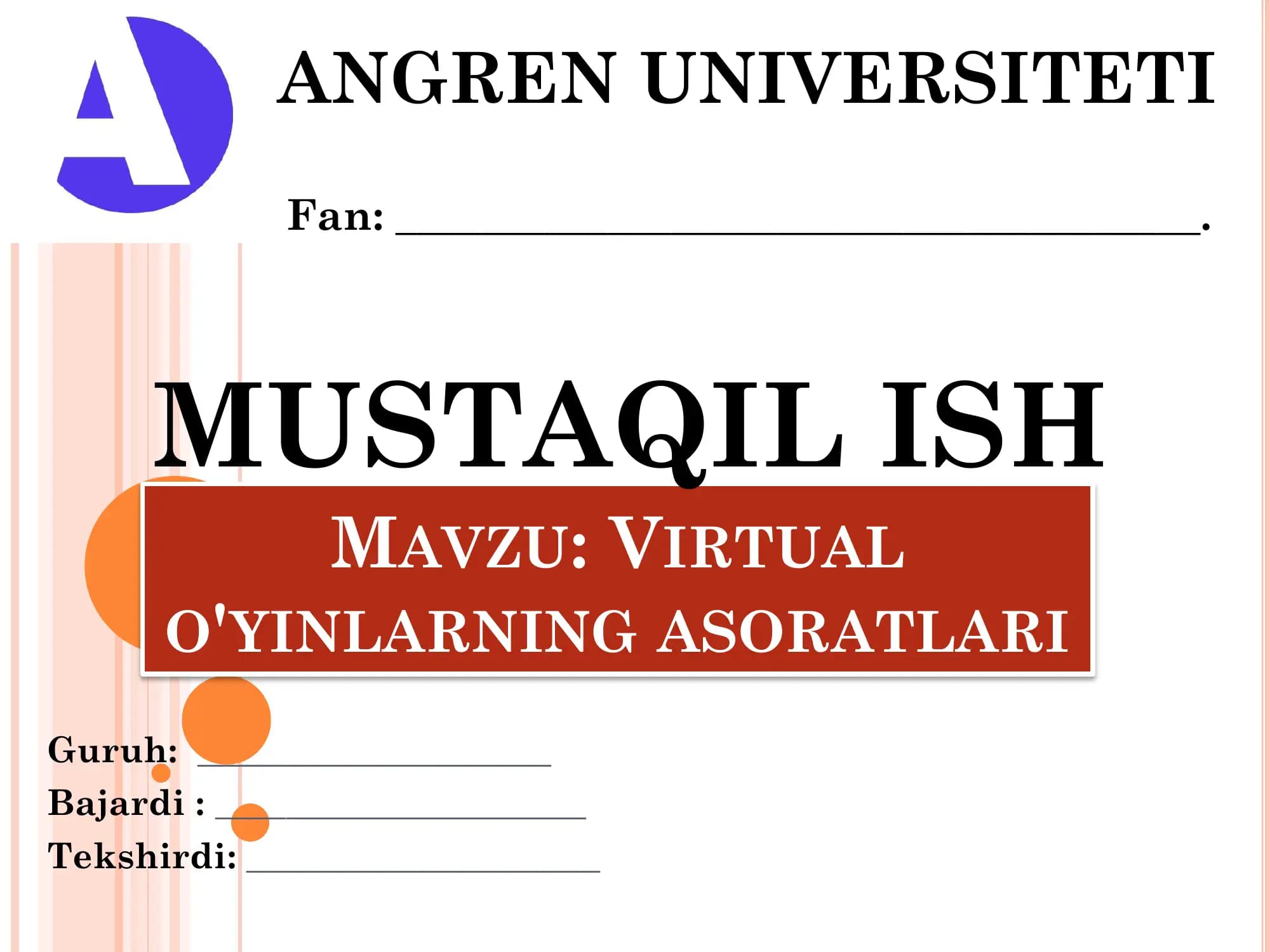VIRTUAL O'YINLARNING ASORATLARI