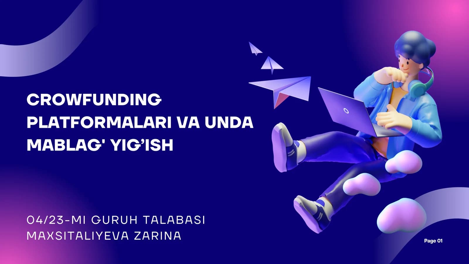 CROWDFUNDING PLATFORMALARI VA UNDA MABLAG' YIG’ISH