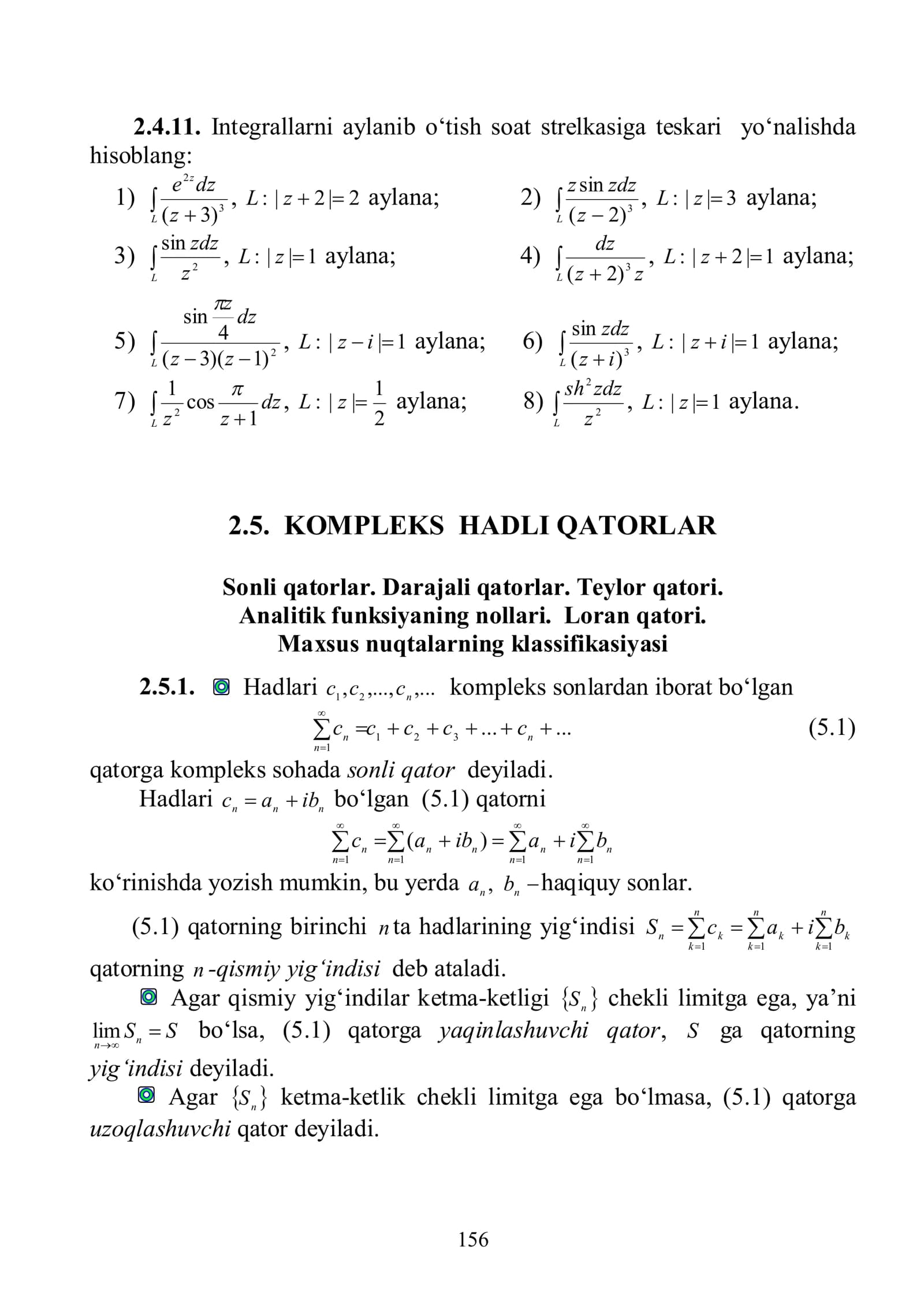 [2.5. KOMPLEKS HADLI QATORLAR]