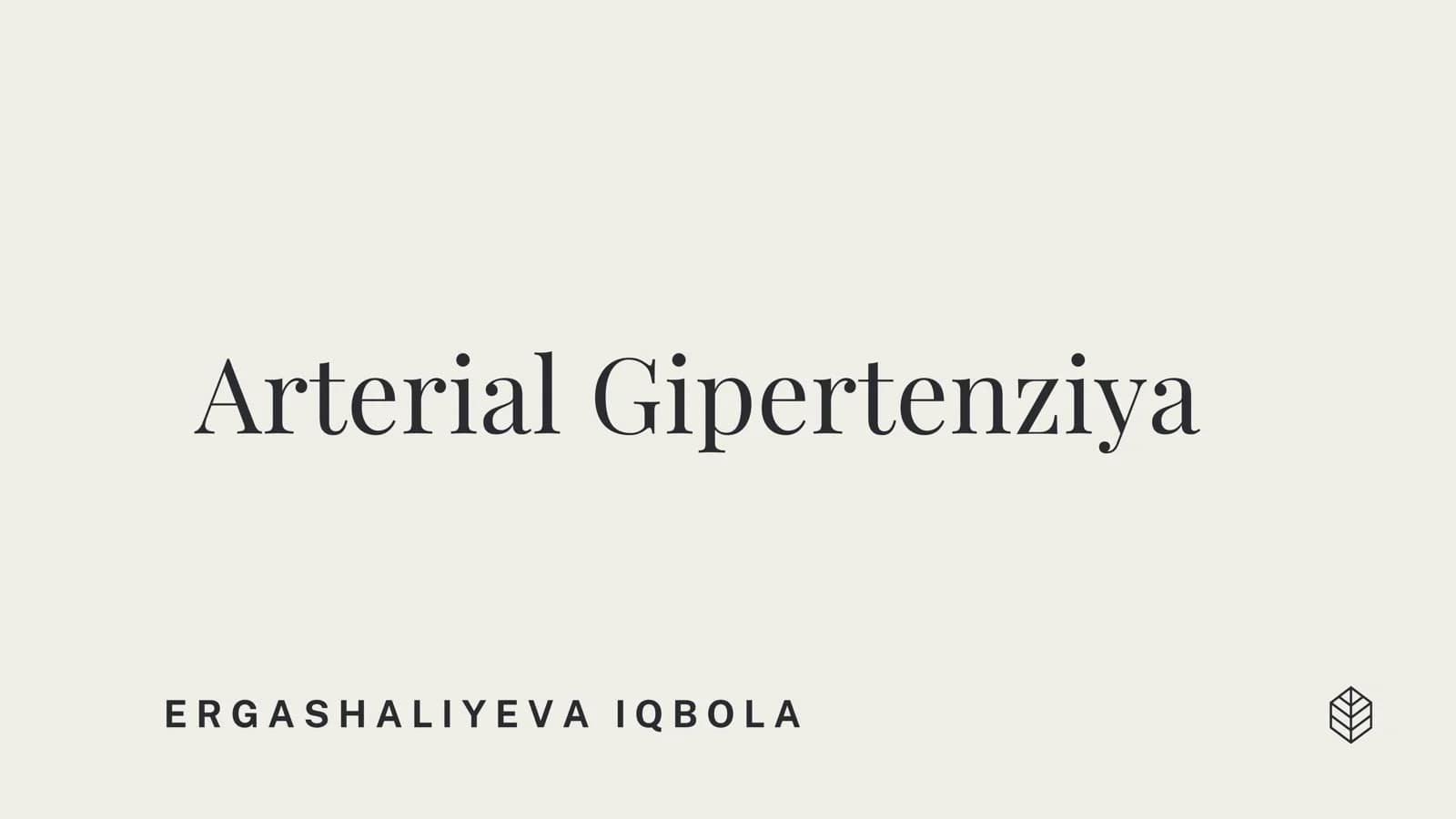Arterial Gipertenziya
