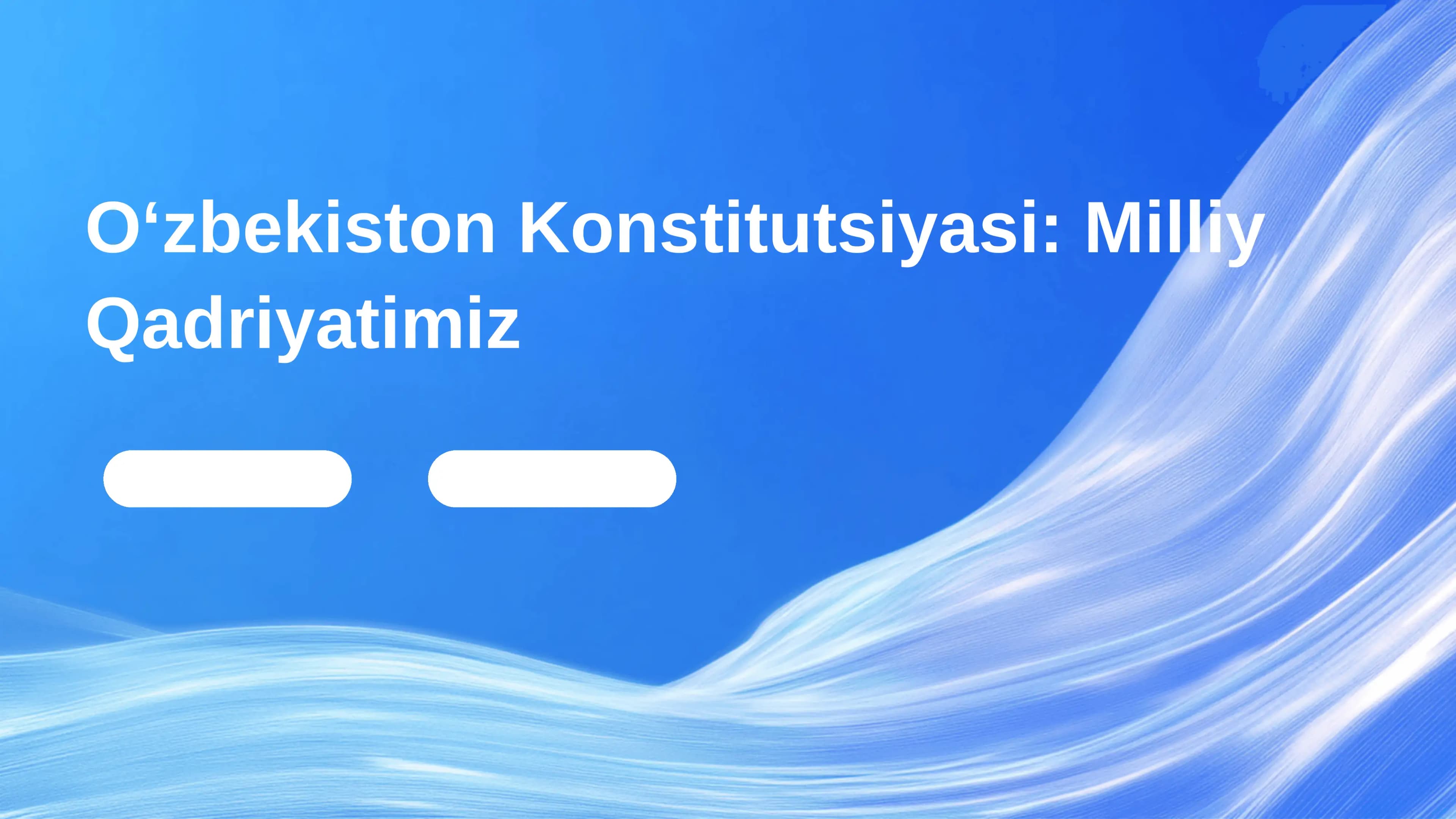 O'zbekiston Respublikasi Konstitutsiyasi
