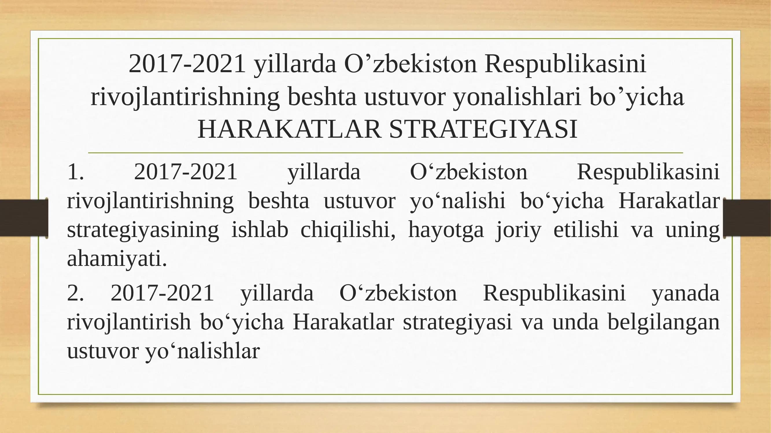 Harakatlar strategiyasi
