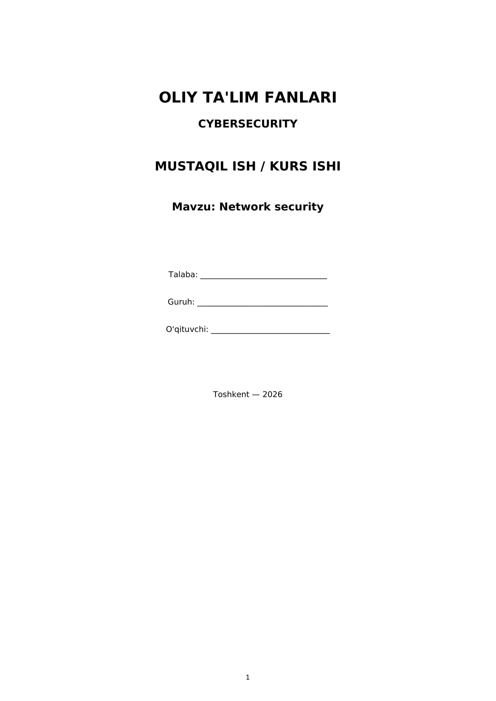 Network security