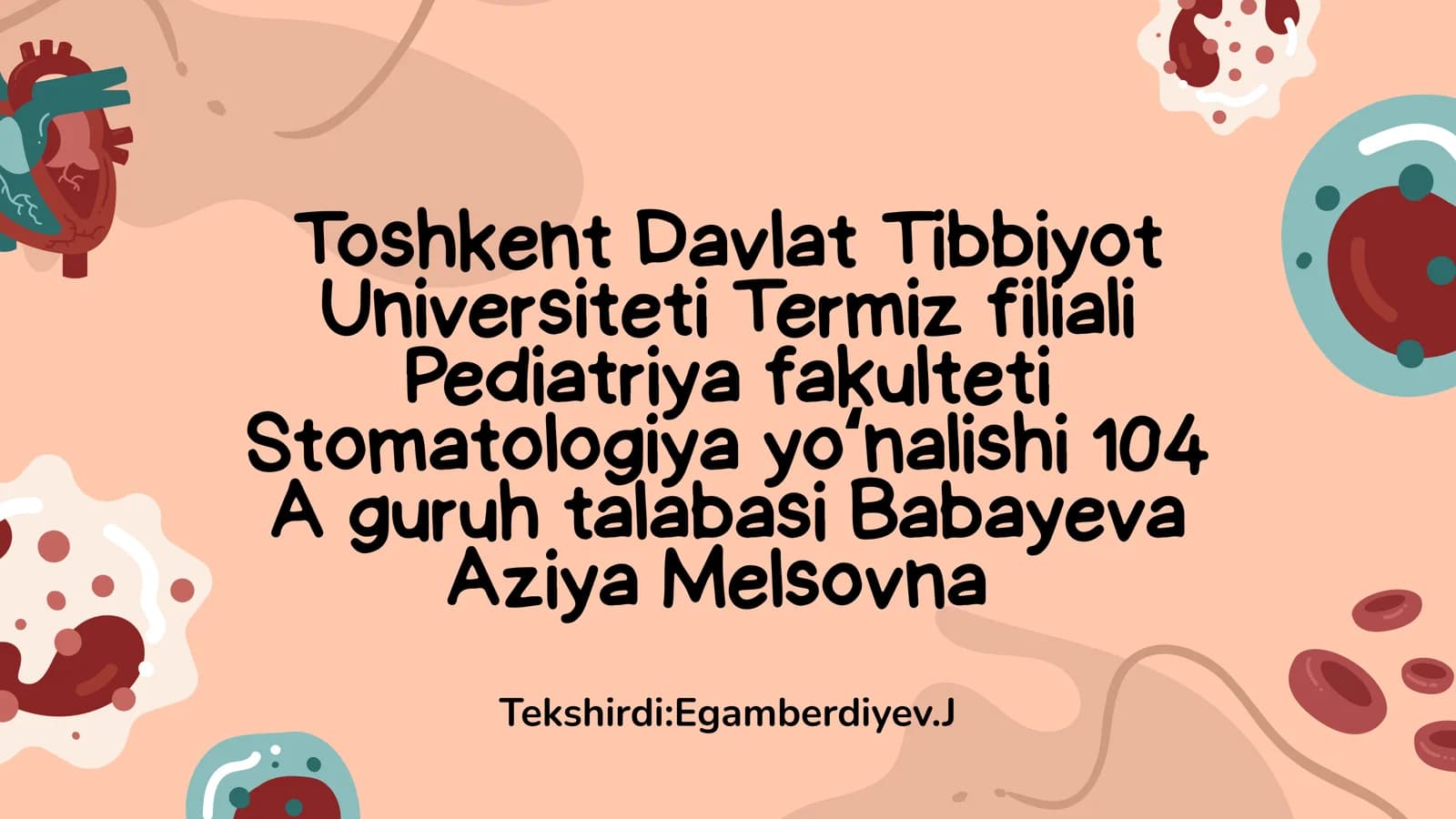 Qonning fizik va kimyoviy xossalarini tekshirish