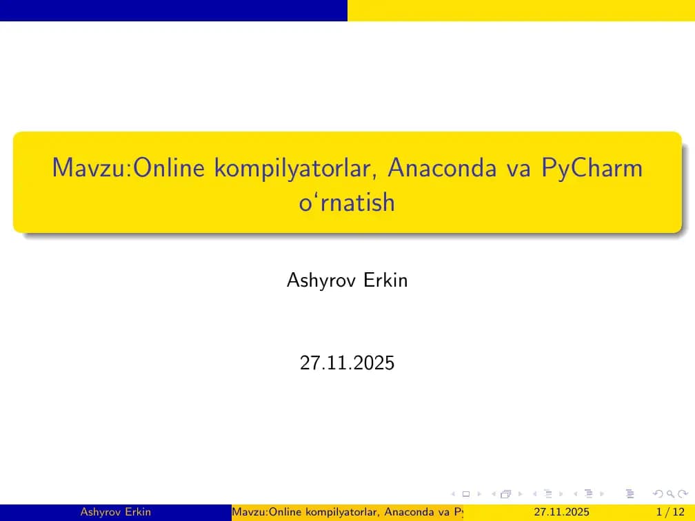 Anaconda va PyCharm