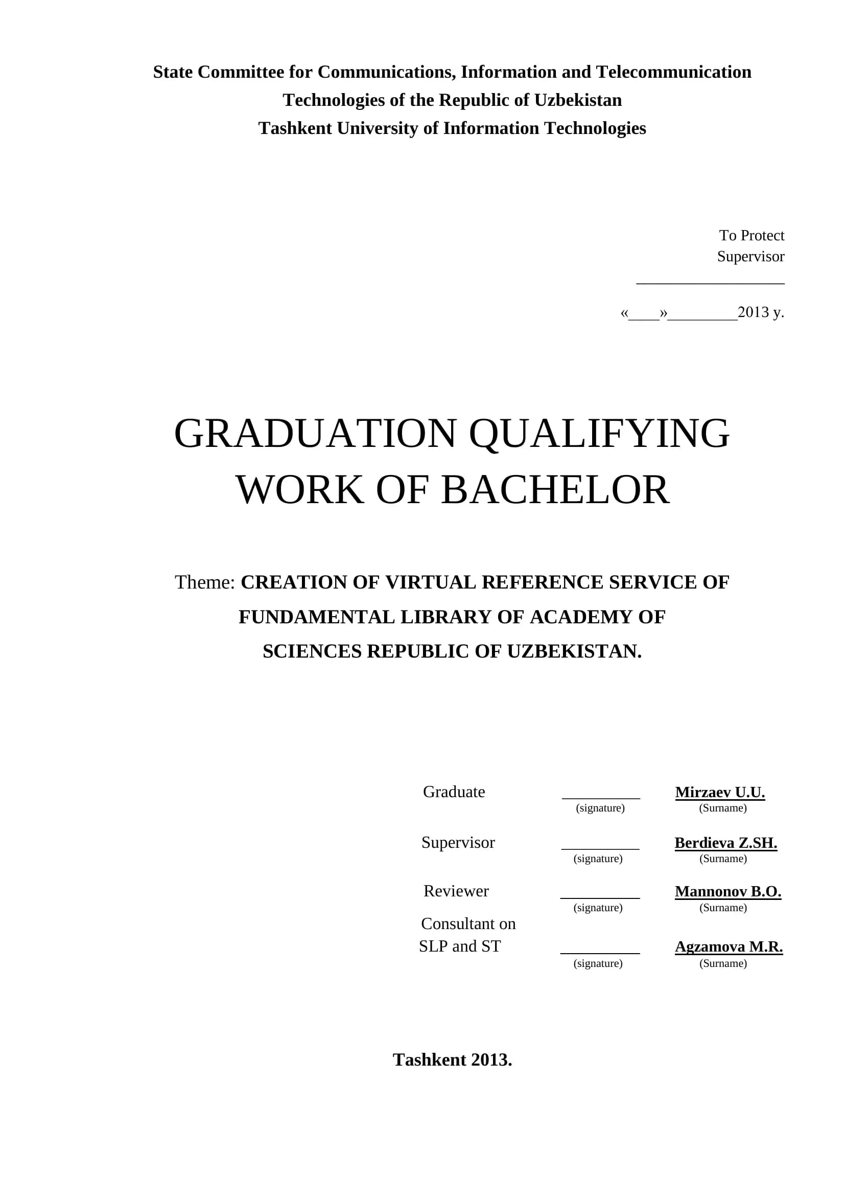 GRADUATION QUALIFYING WORK OF BACHELOR