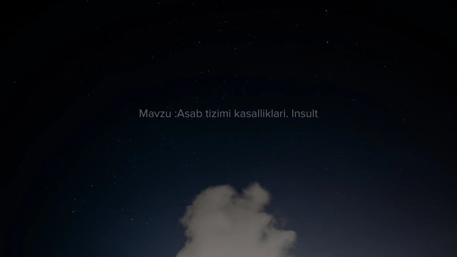 Asab tizimi kasalliklari. Insult