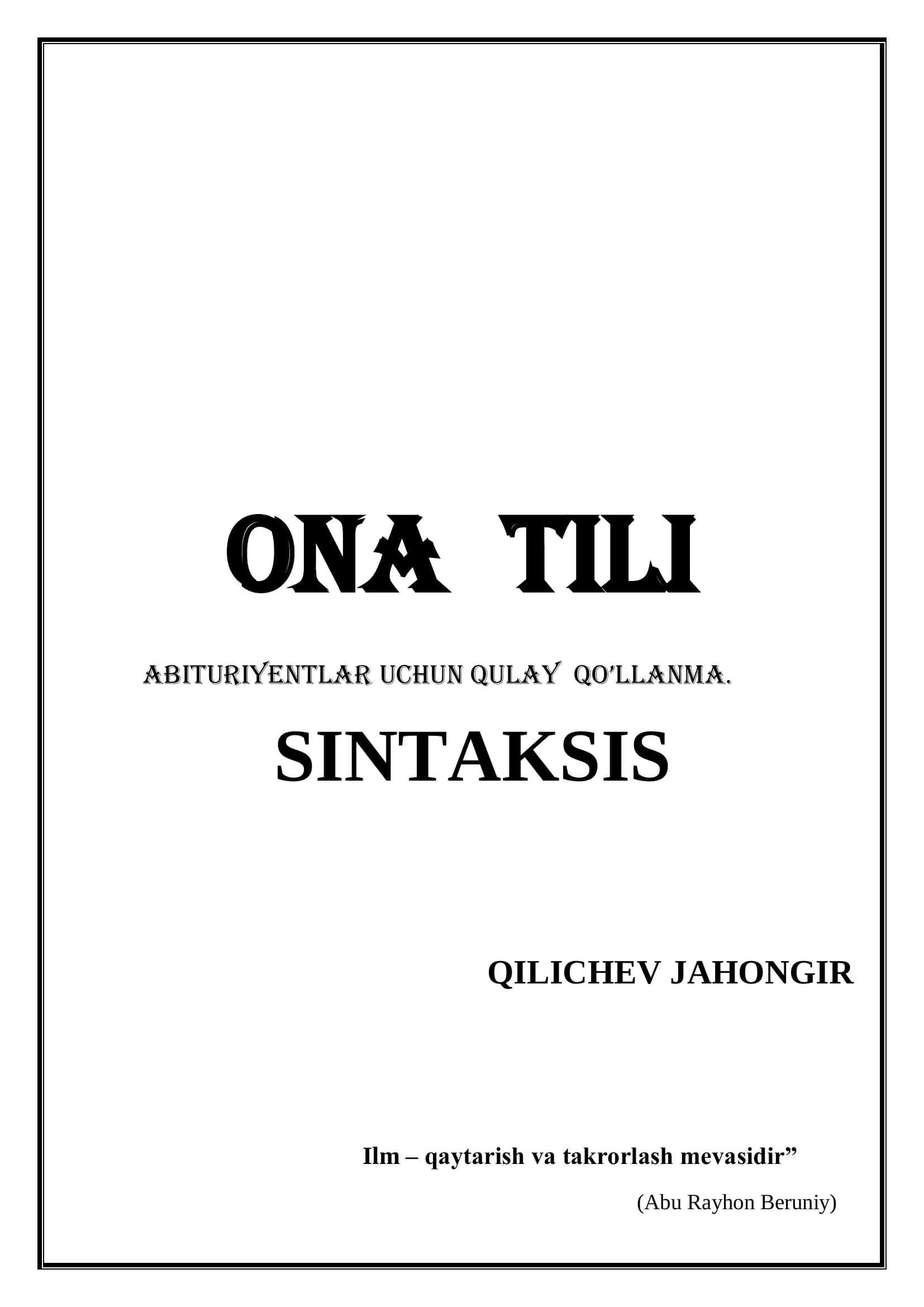 SINTAKSIS