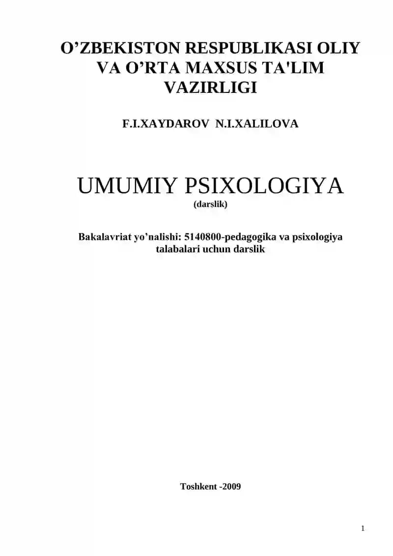 Umumiy psixologiya