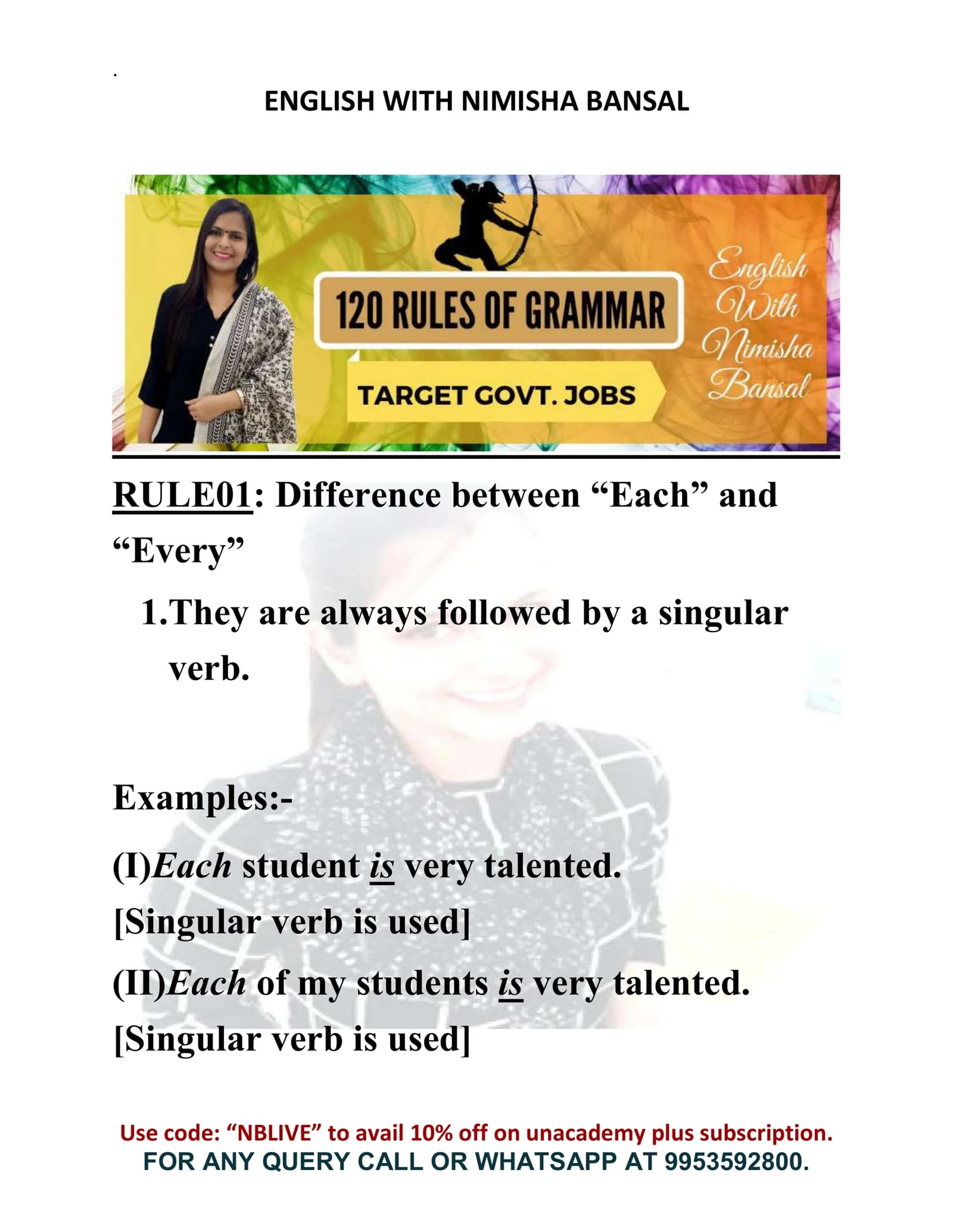 ENGLISH WITH NIMISHA BANSAL