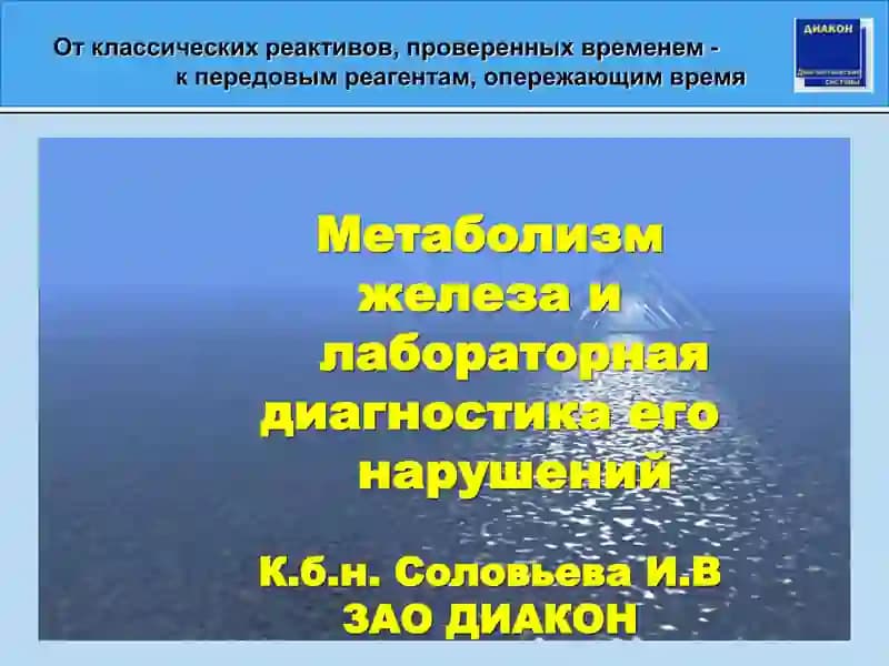 Метаболизм железа и лабораторная диагностика его нарушений