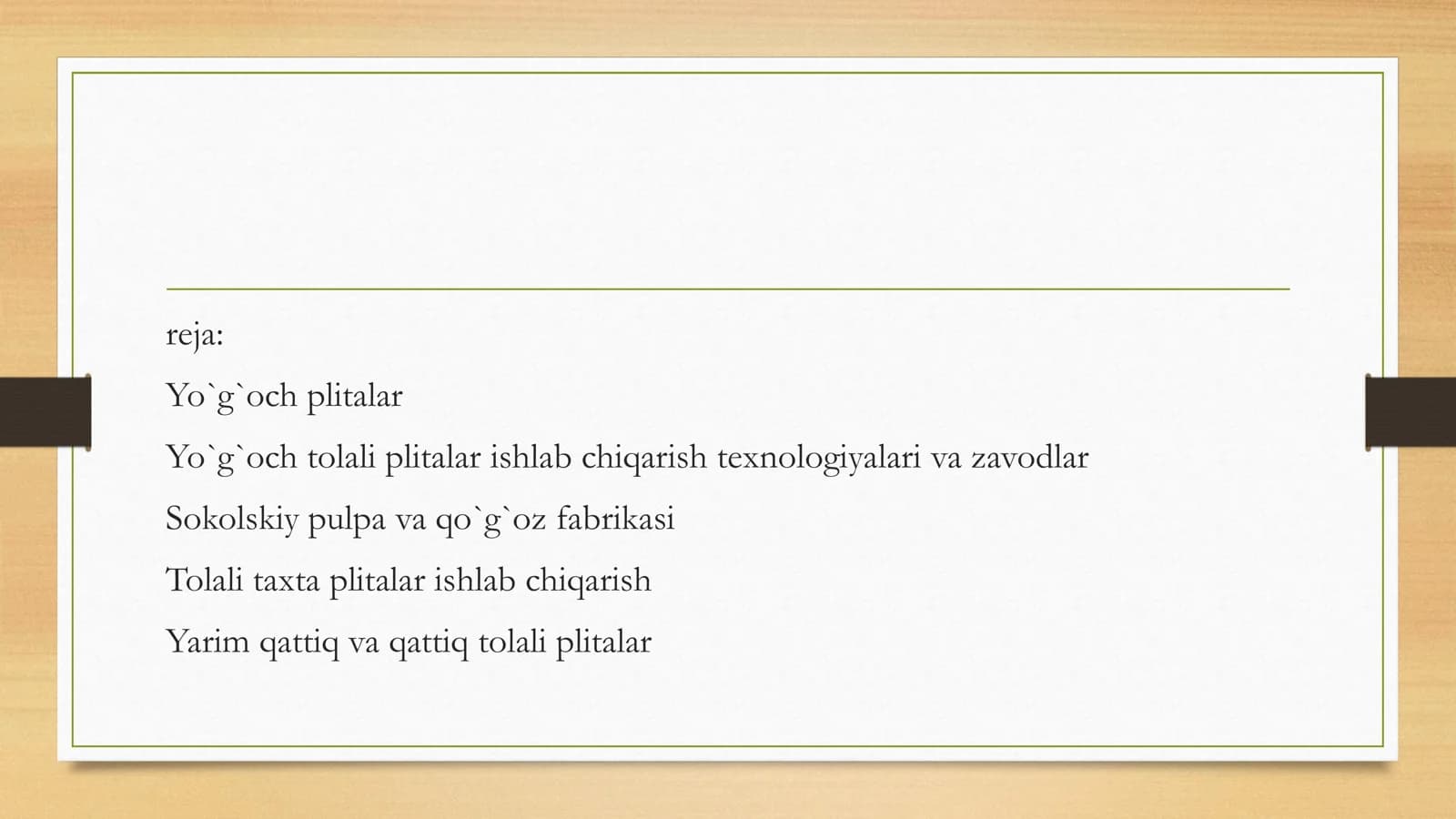 Yo`g`och plitalar