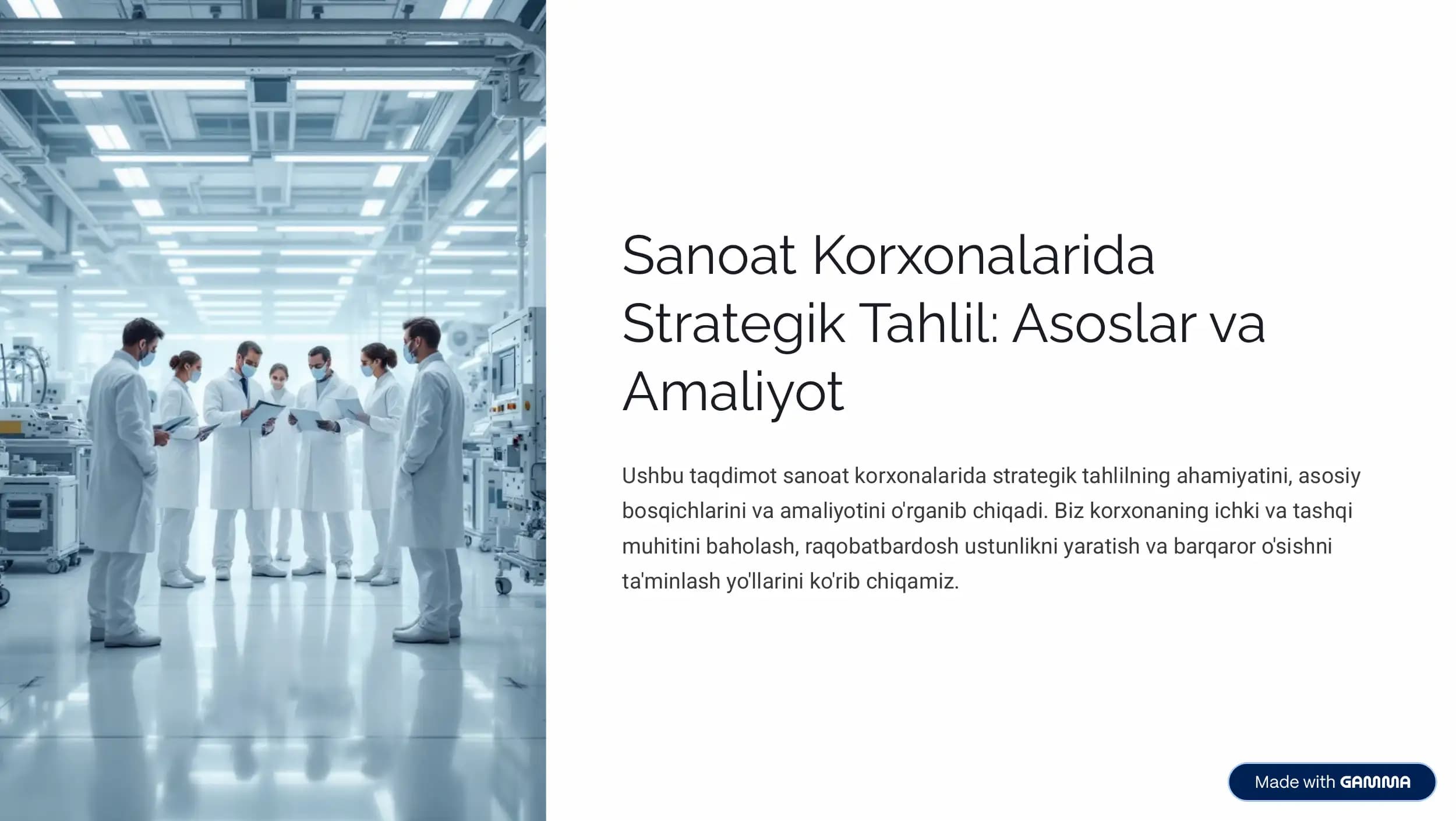Strategik Tahlil: Asoslar va Amaliyot