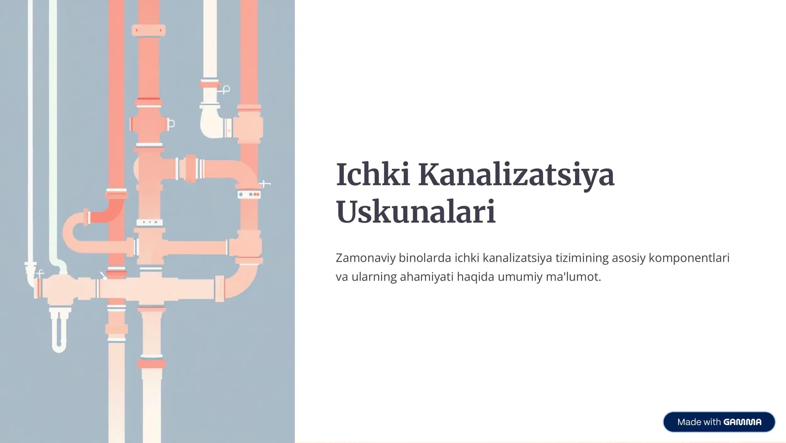 ichki kanalizatsiya uskunalari