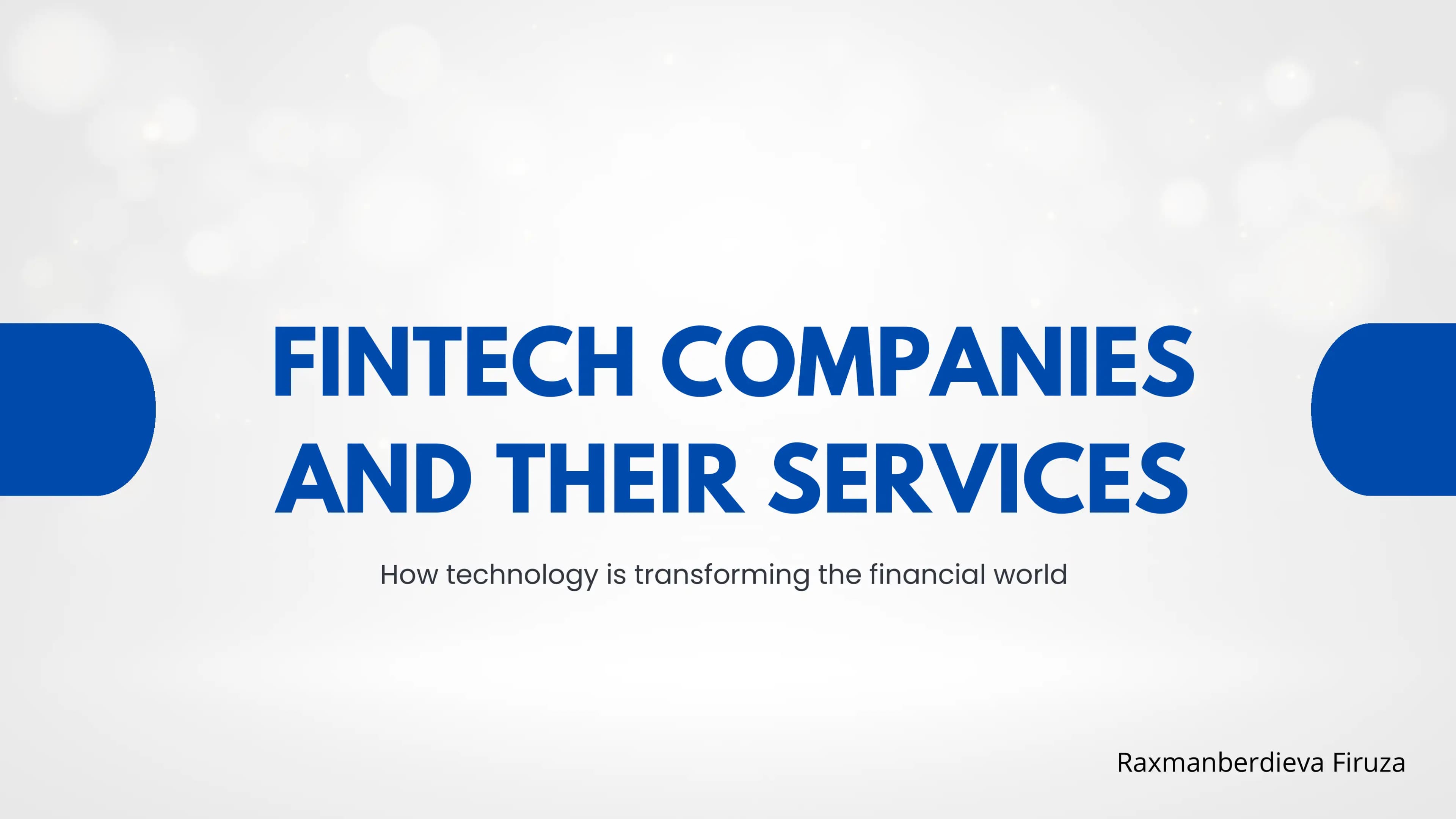 Fintech companies and their services