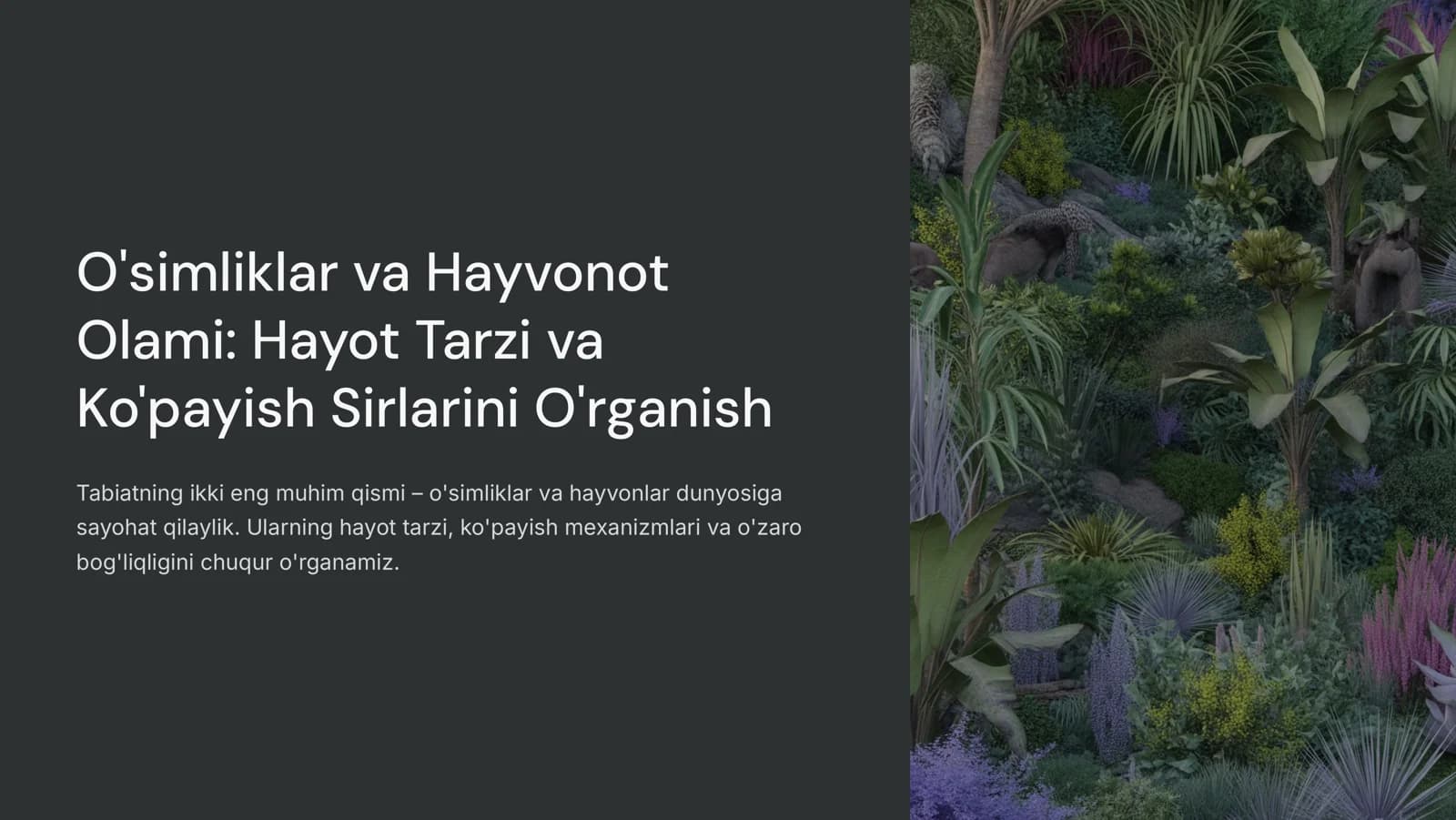 O'simliklar va Hayvonot