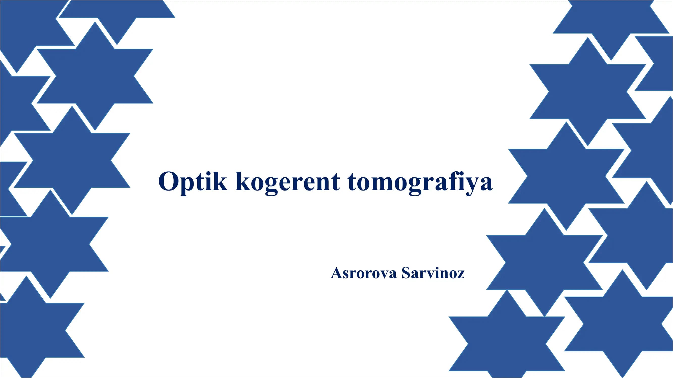 Optik kogerent tomografiya