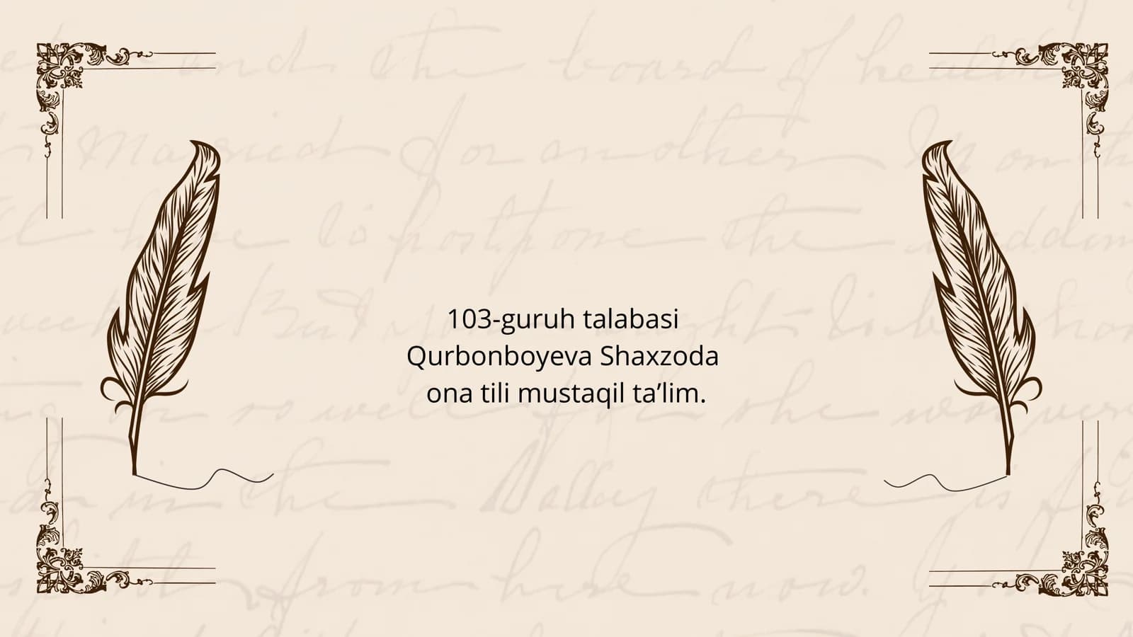 Bosh va ikkinchi darajali boʻlaklar