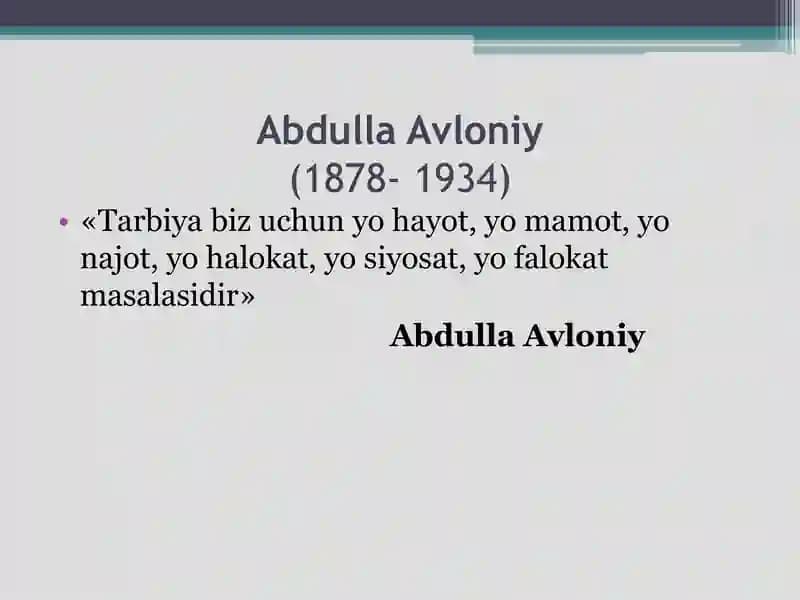 Abdulla Avloniy