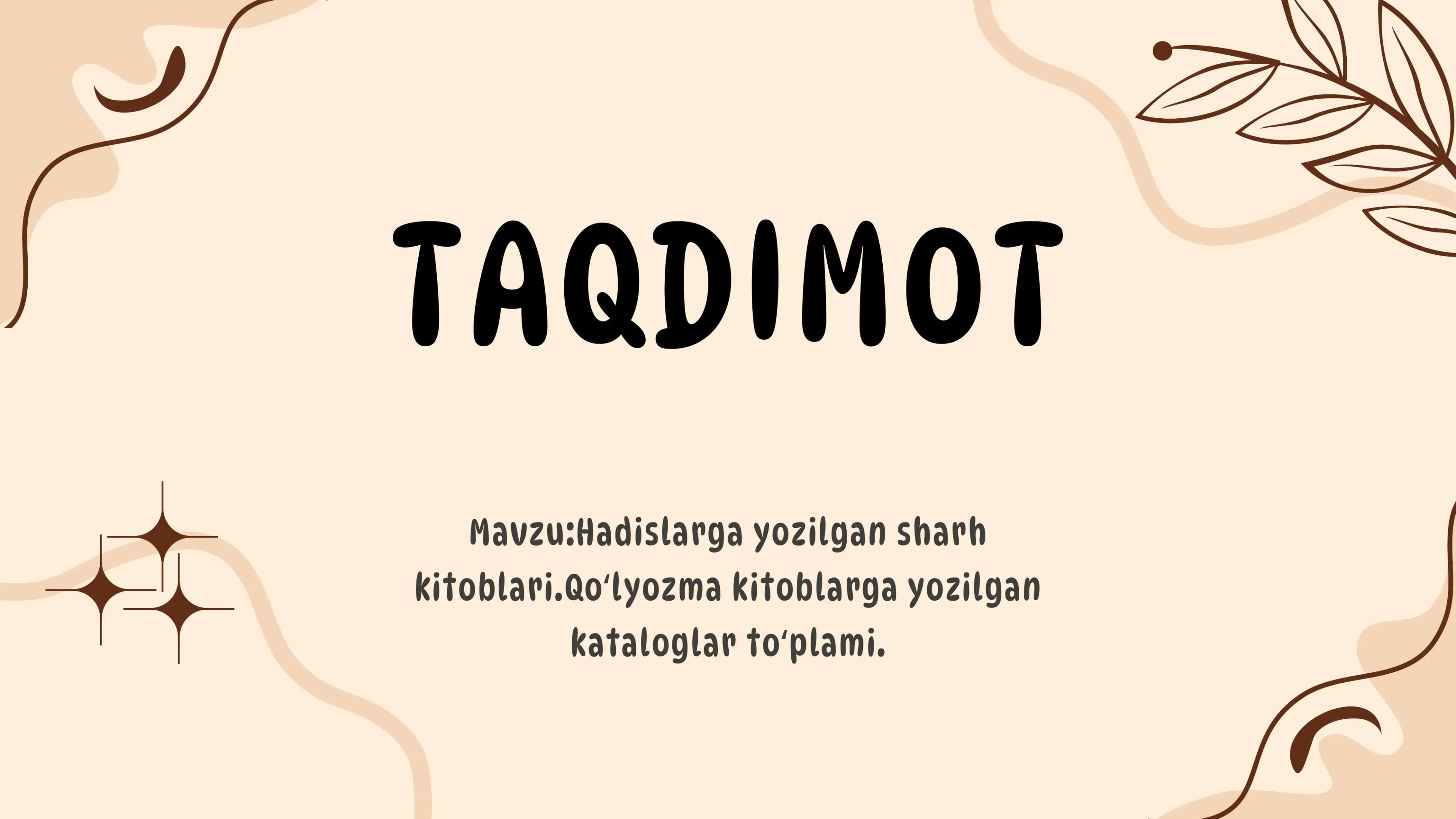 Hadislarga yozilgan sharh kitoblari