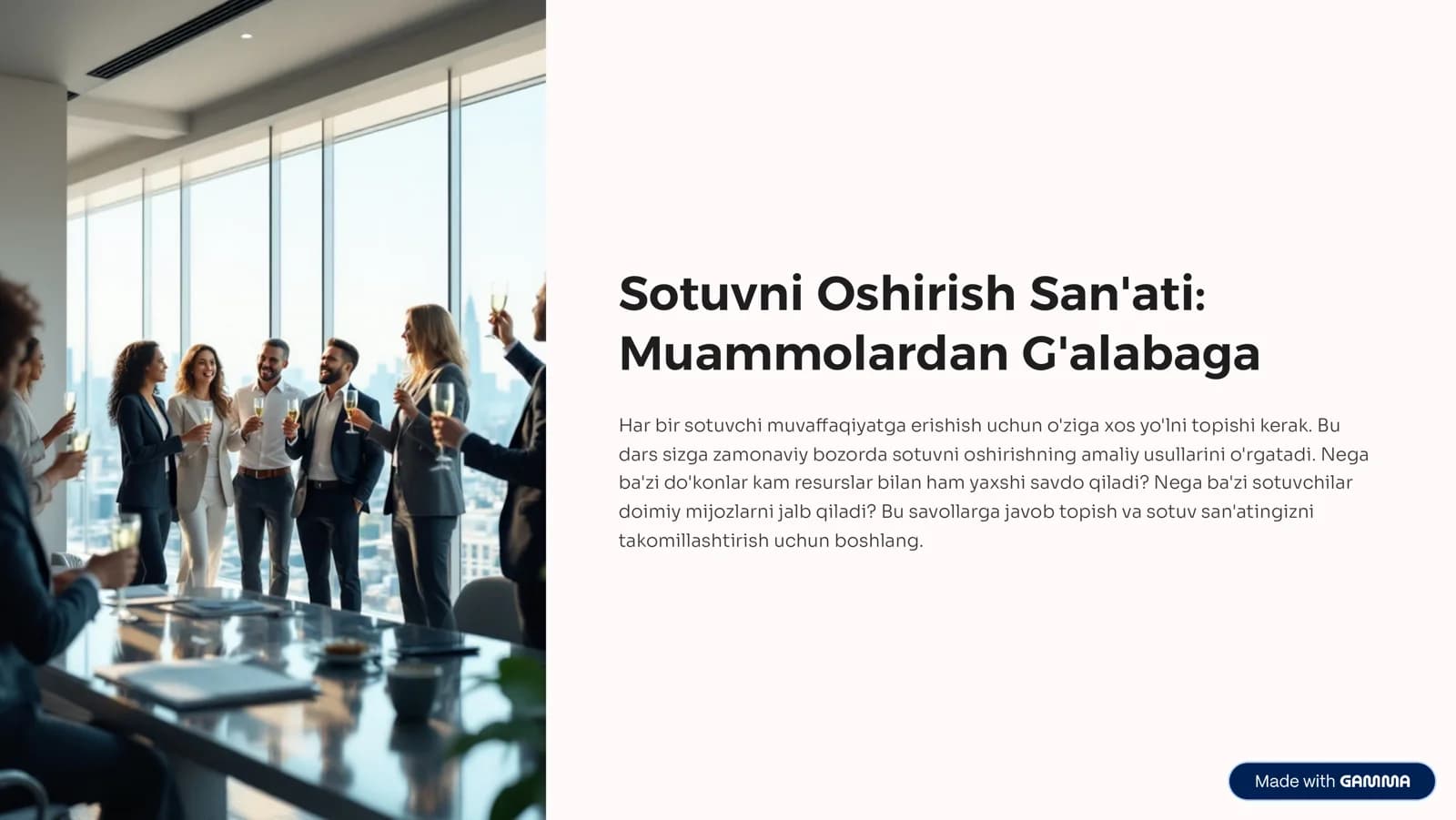 Sotuvni Oshirish San'ati