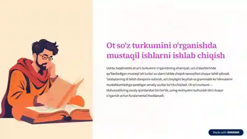 Ot so'z turkumini o’rganish