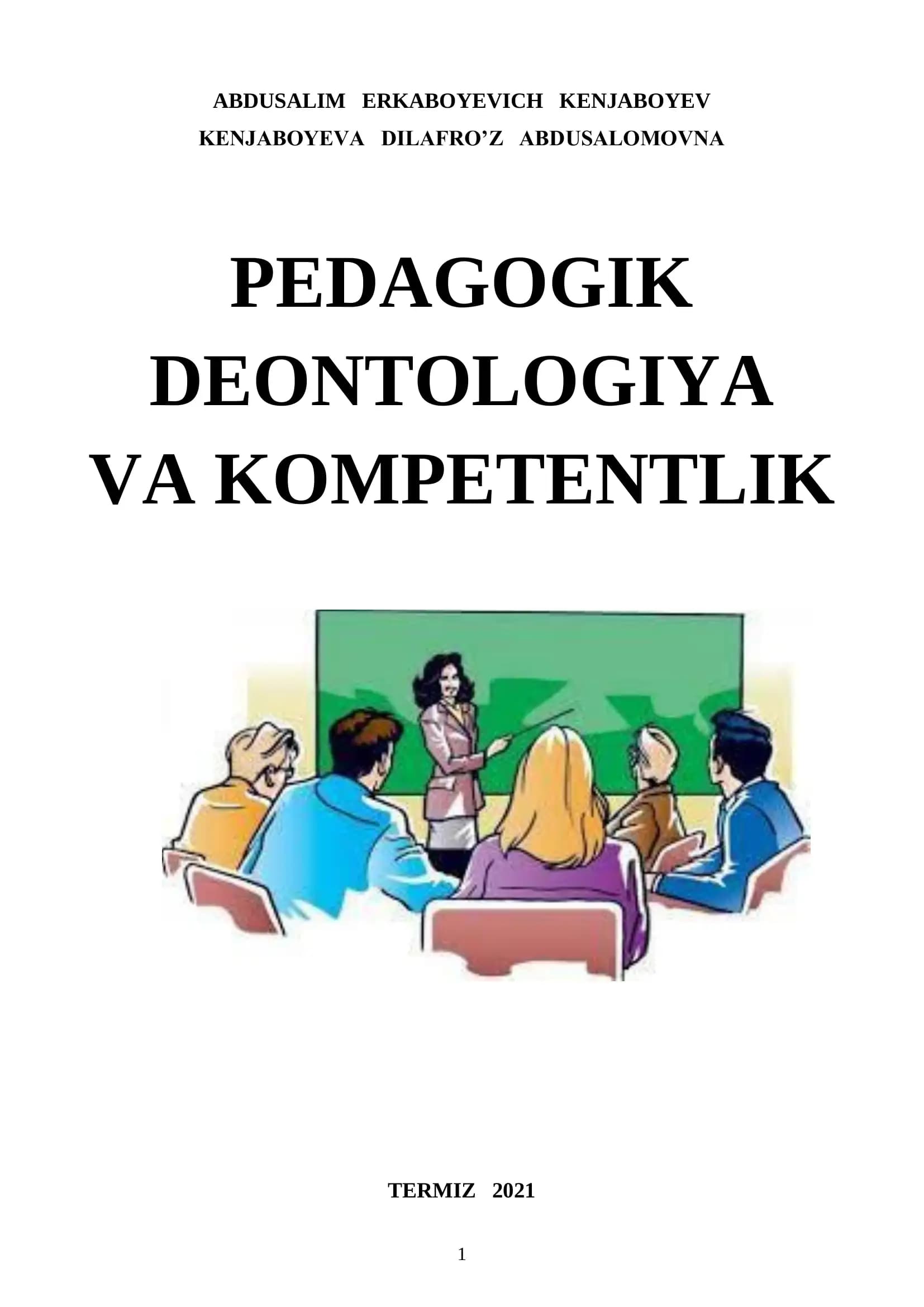 PEDAGOGIK DEONTOLOGIYA VA KOMPETENTLIK TERMIZ 2021