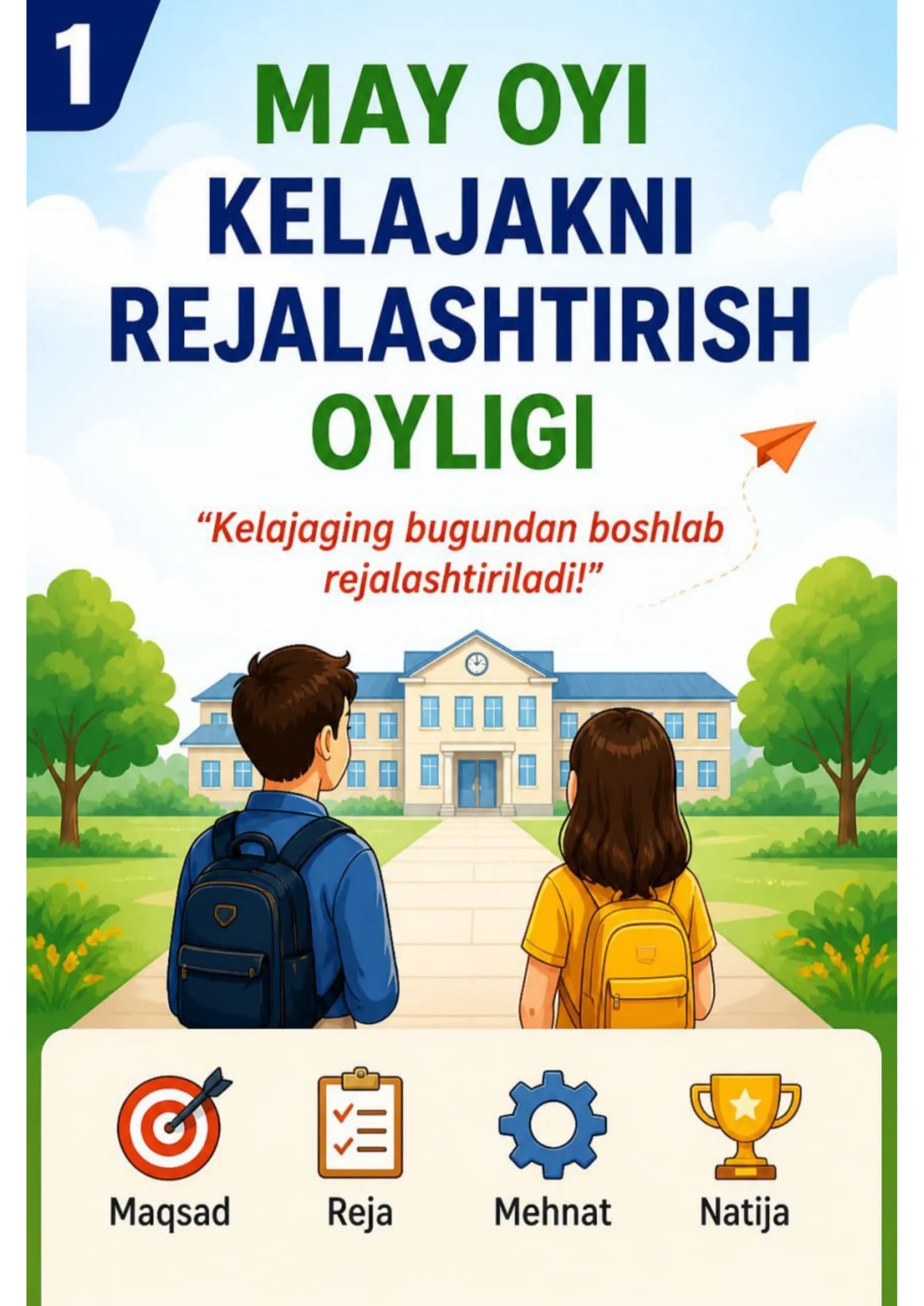 Maktab psixologlari uchun may oyi uchun stend.