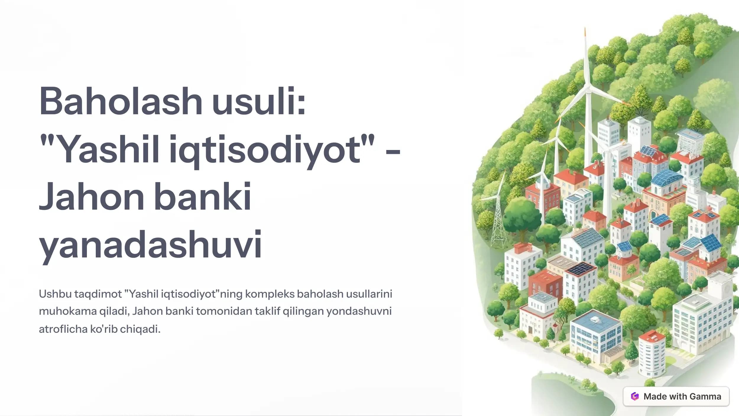 Yashil iqtisodiyot