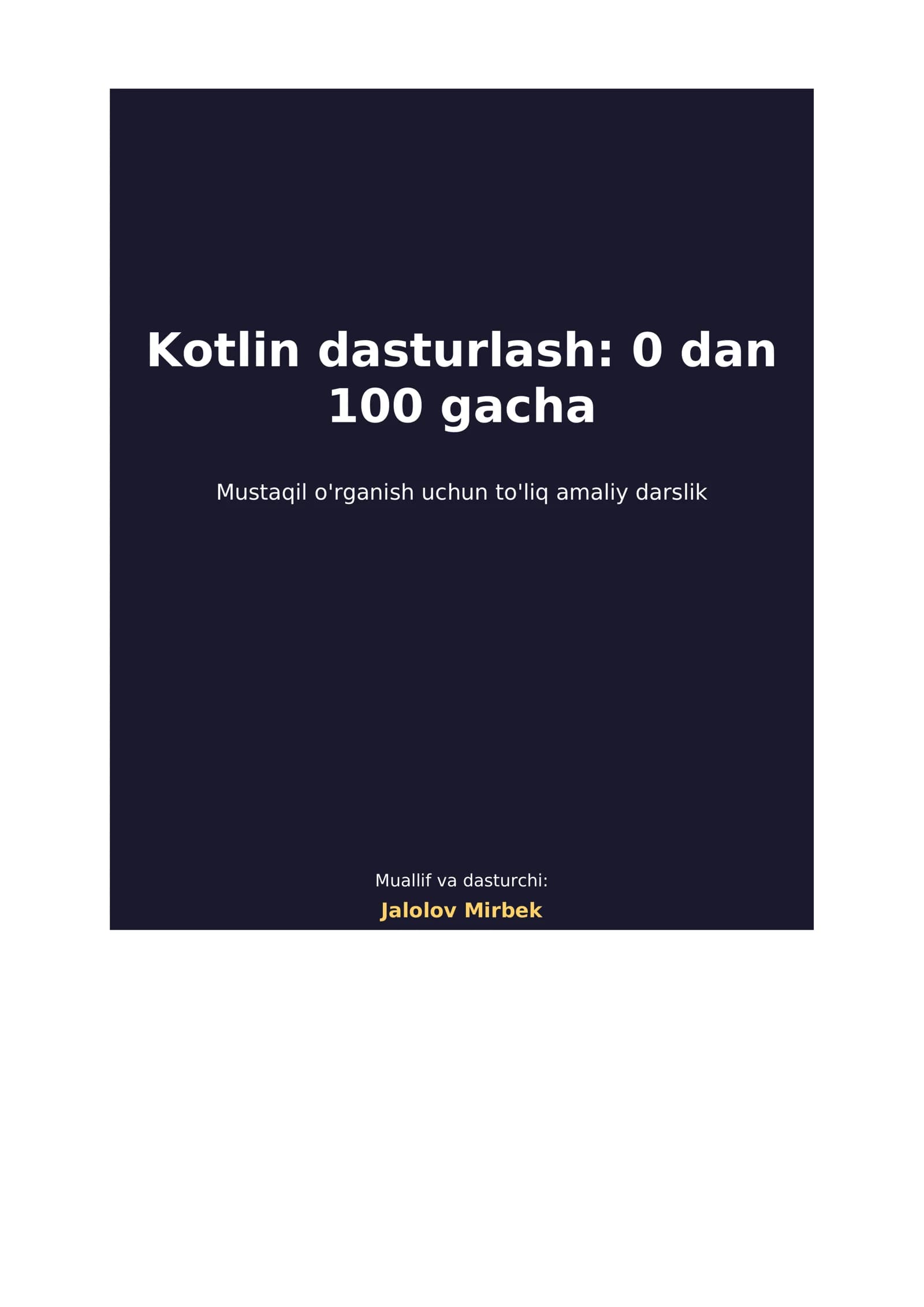 Kotlin dasturlash