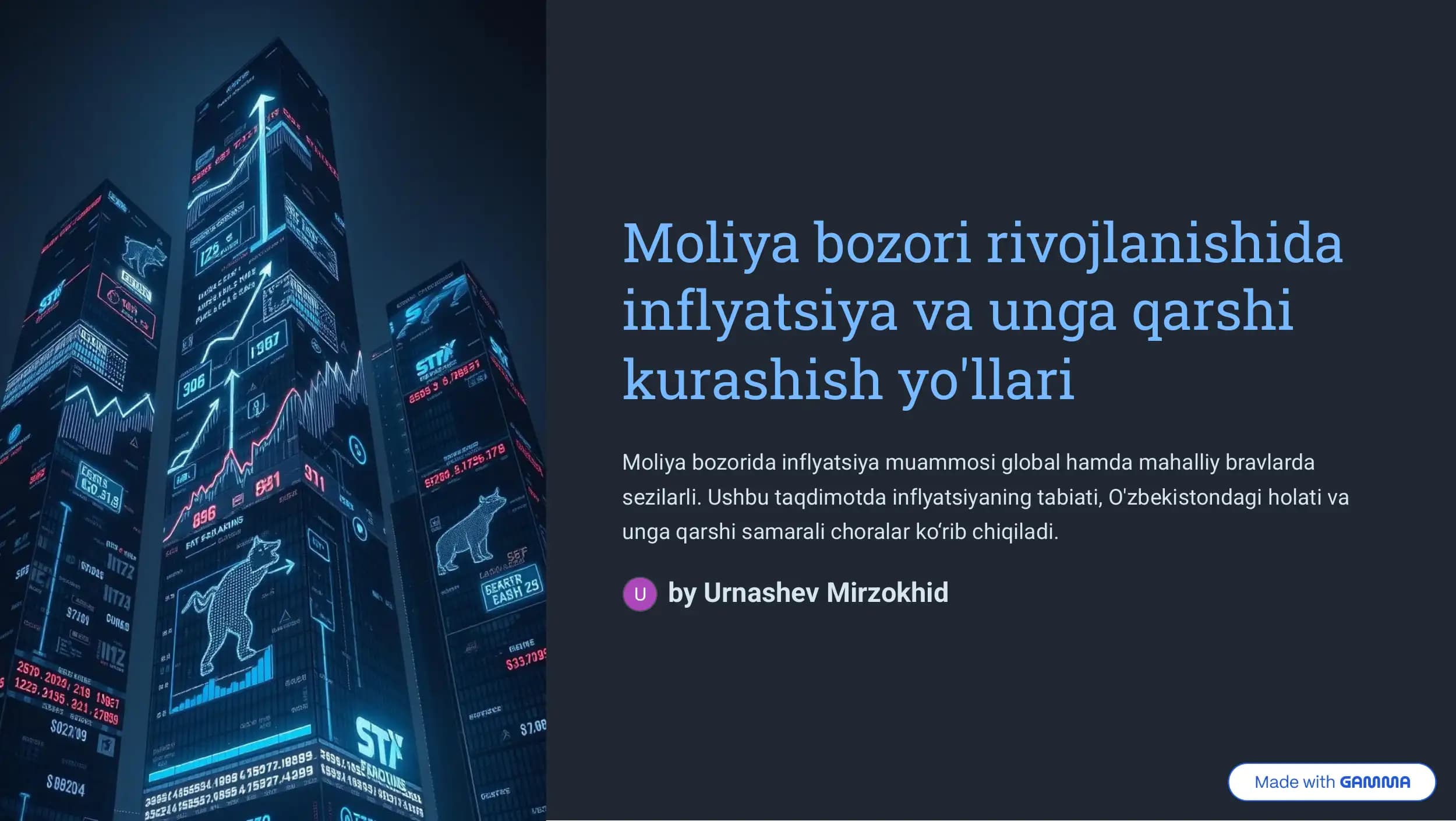 Inflyatsiya va unga qarshi kurashish yo'llari