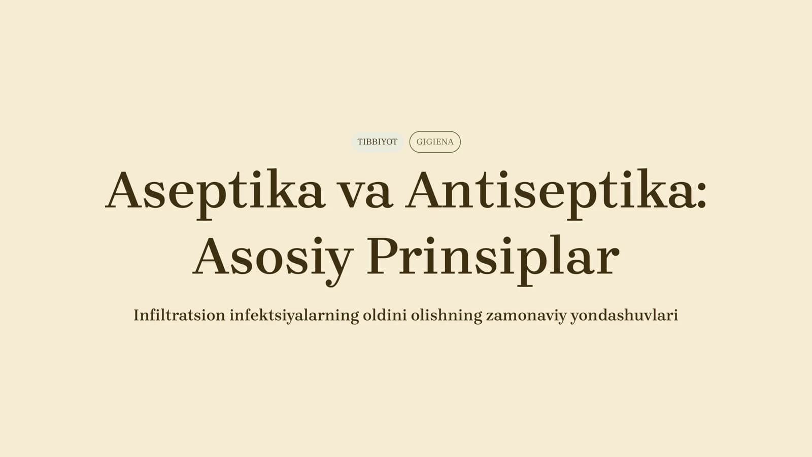 Aseptika va Antiseptika