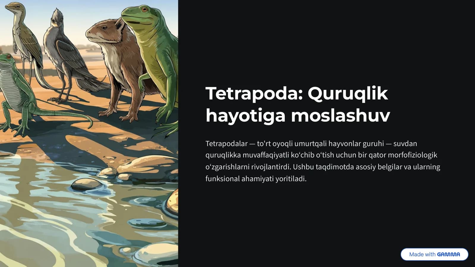 Tetrapodalar: Quruqlik hayotiga moslashuv