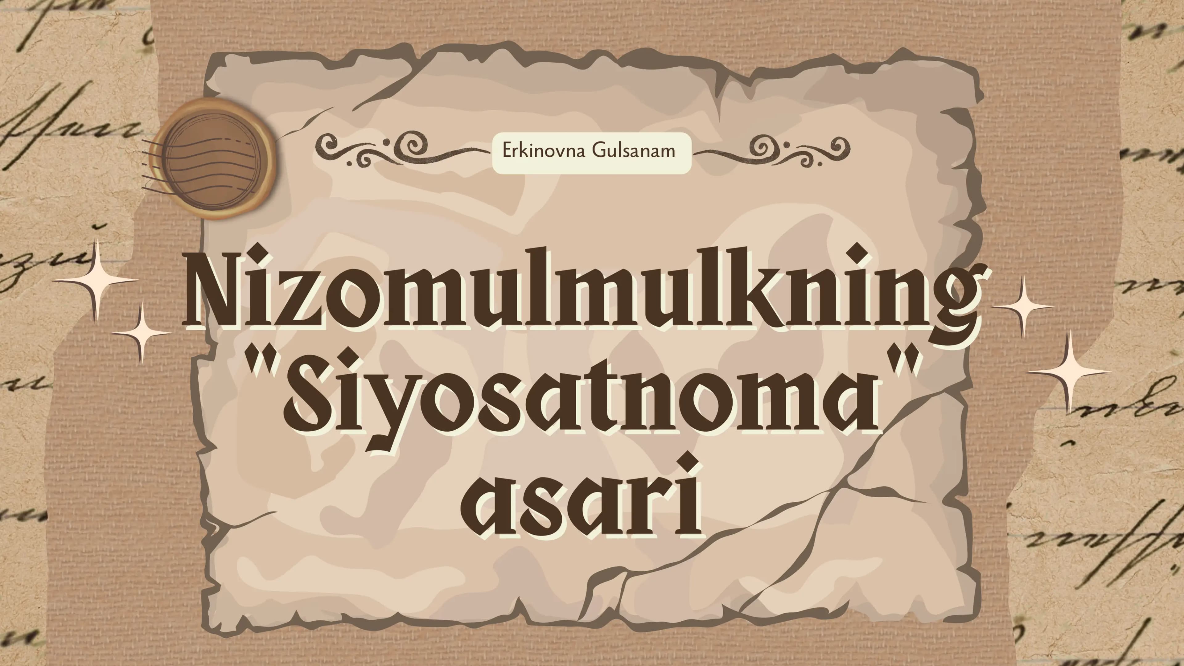 Nizomulmulkning Siyosatnoma asari