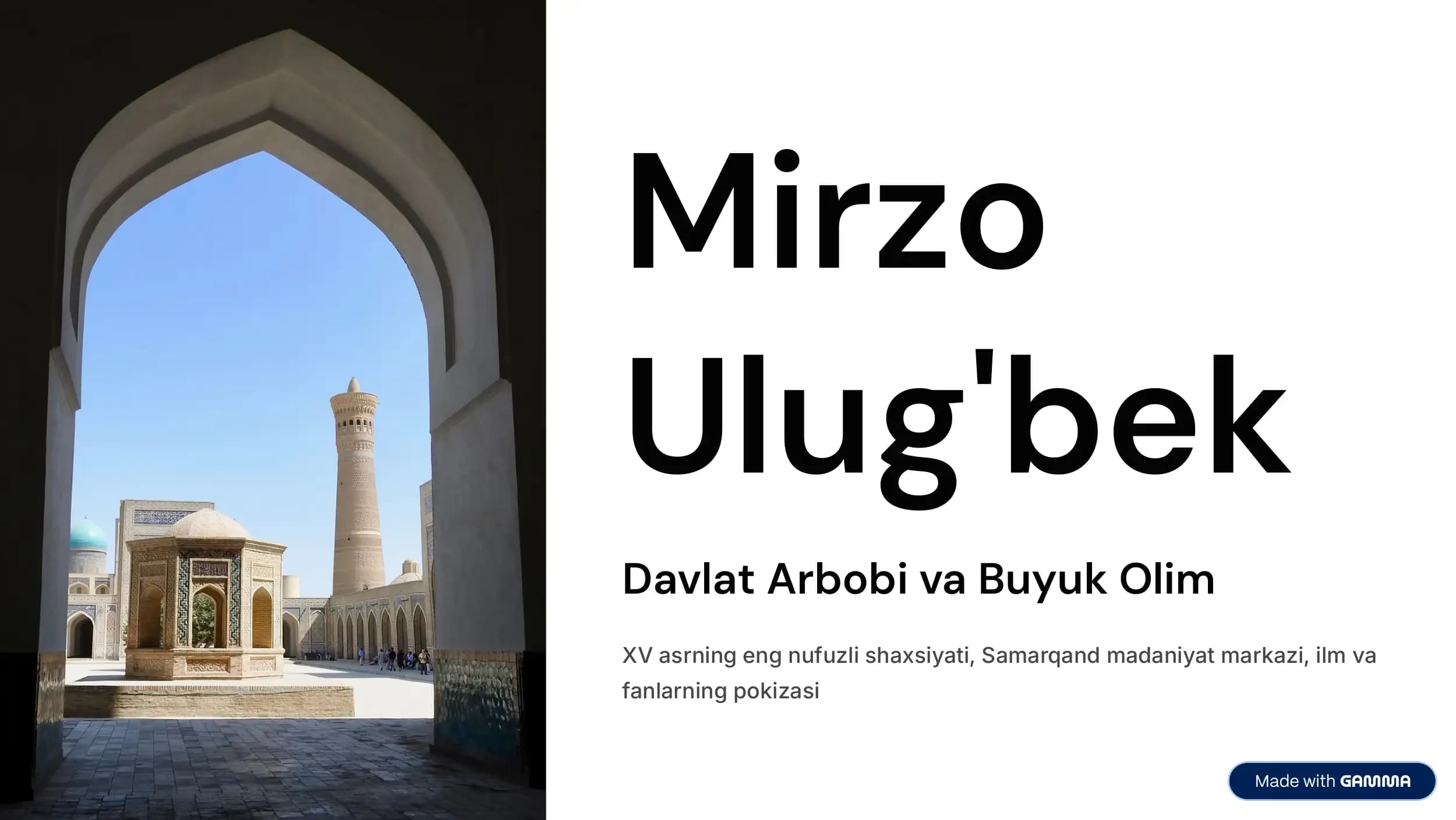 Mirzo Ulug'bek