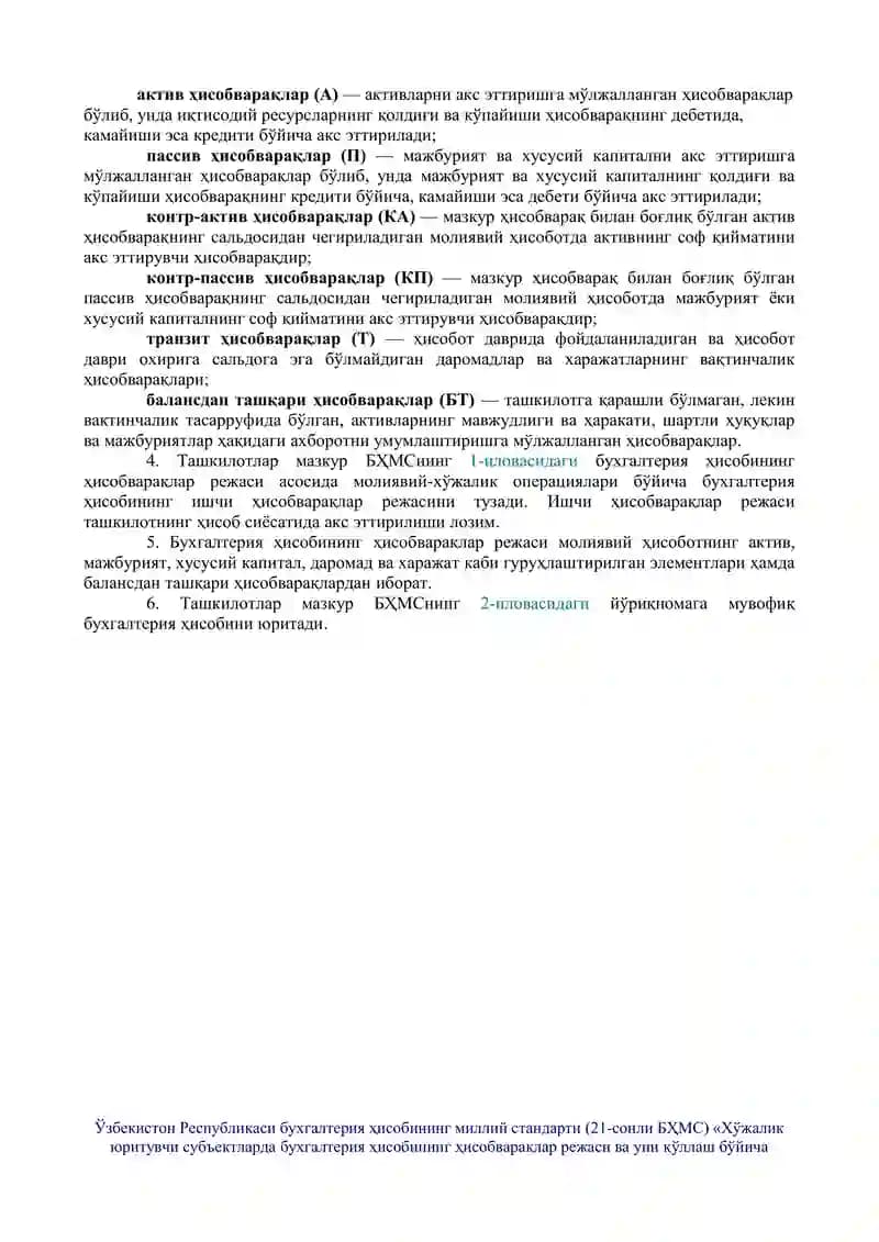 актив ҳисобварақлар (А)