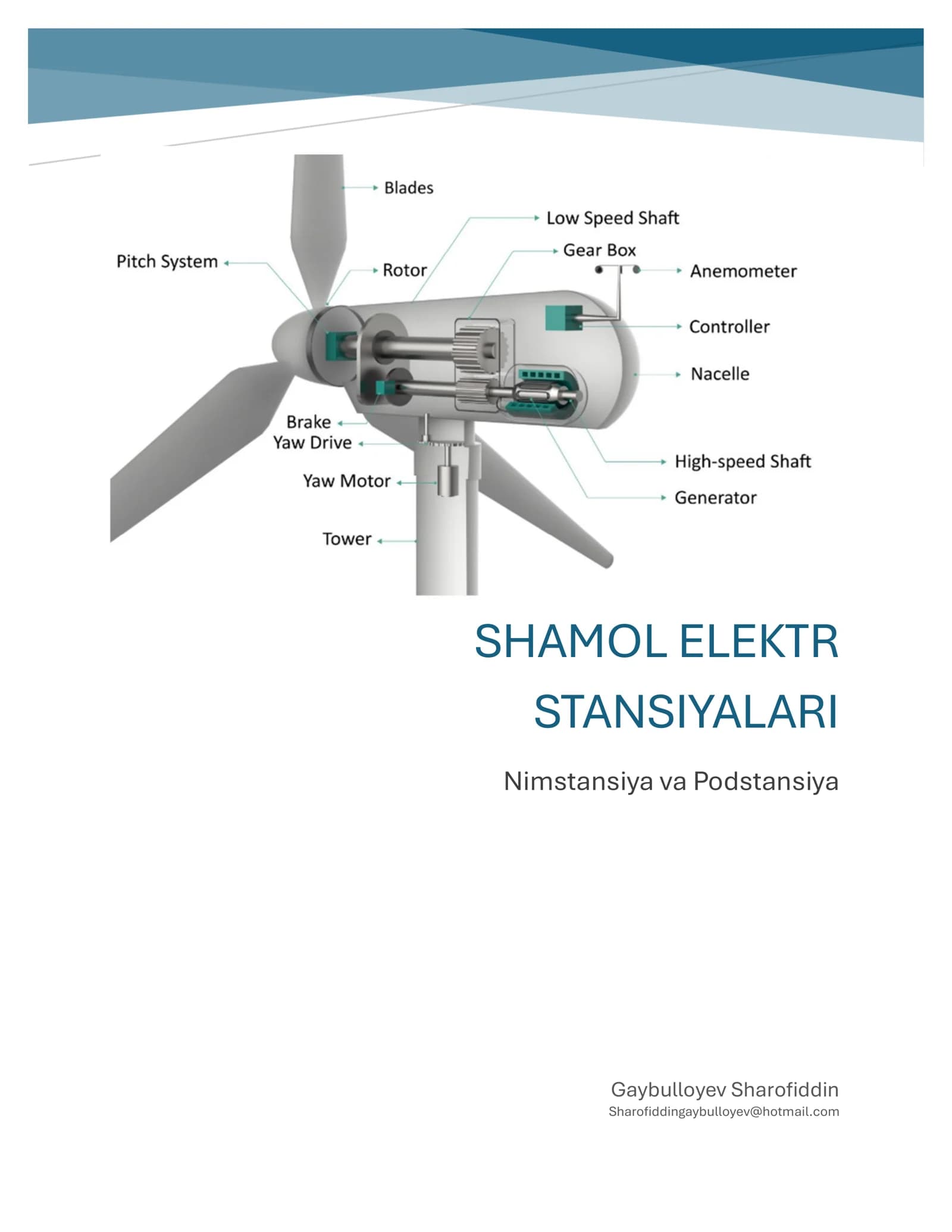 Shamol Elektr Stansiyasi haqida umumiy tushuncha.