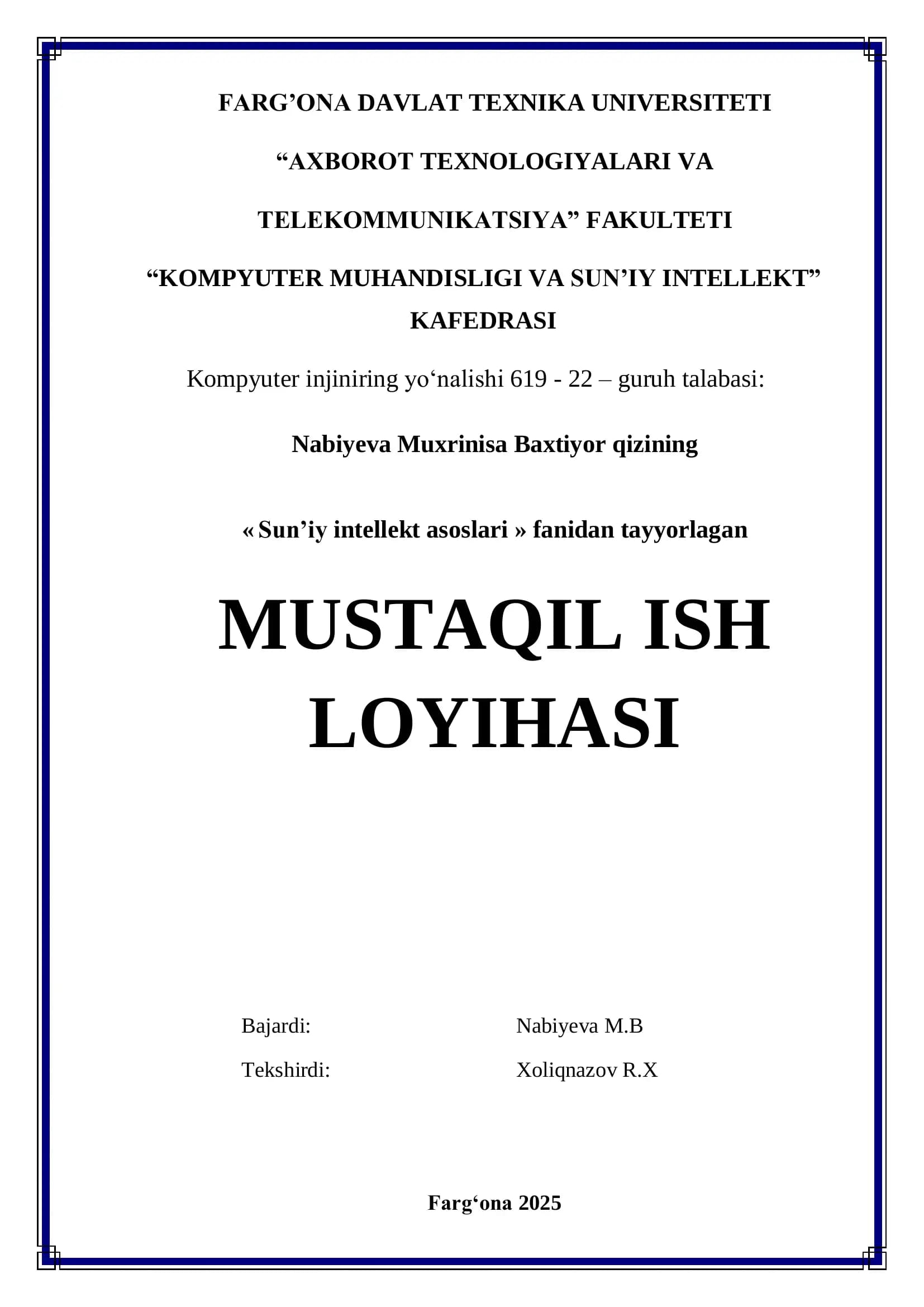 Mustaqil Ish