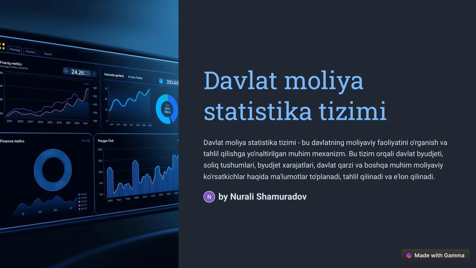 Davlat moliya  statistika tizimi