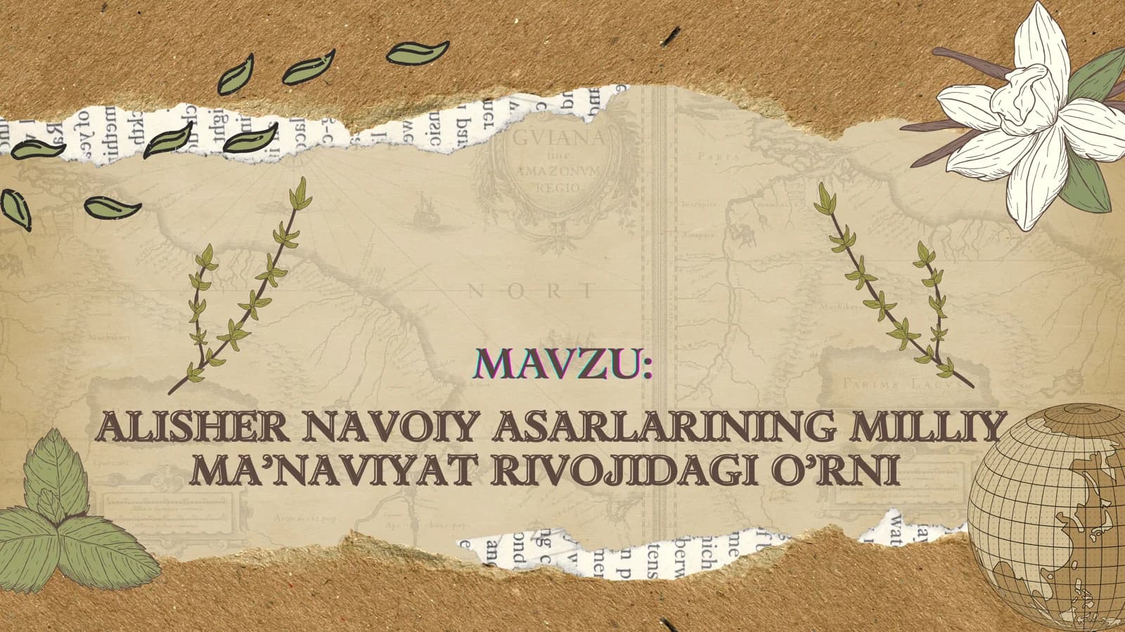ALISHER NAVOIY ASARLARINING MILLIY MA’NAVIYAT RIVOJIDAGI O’RNI